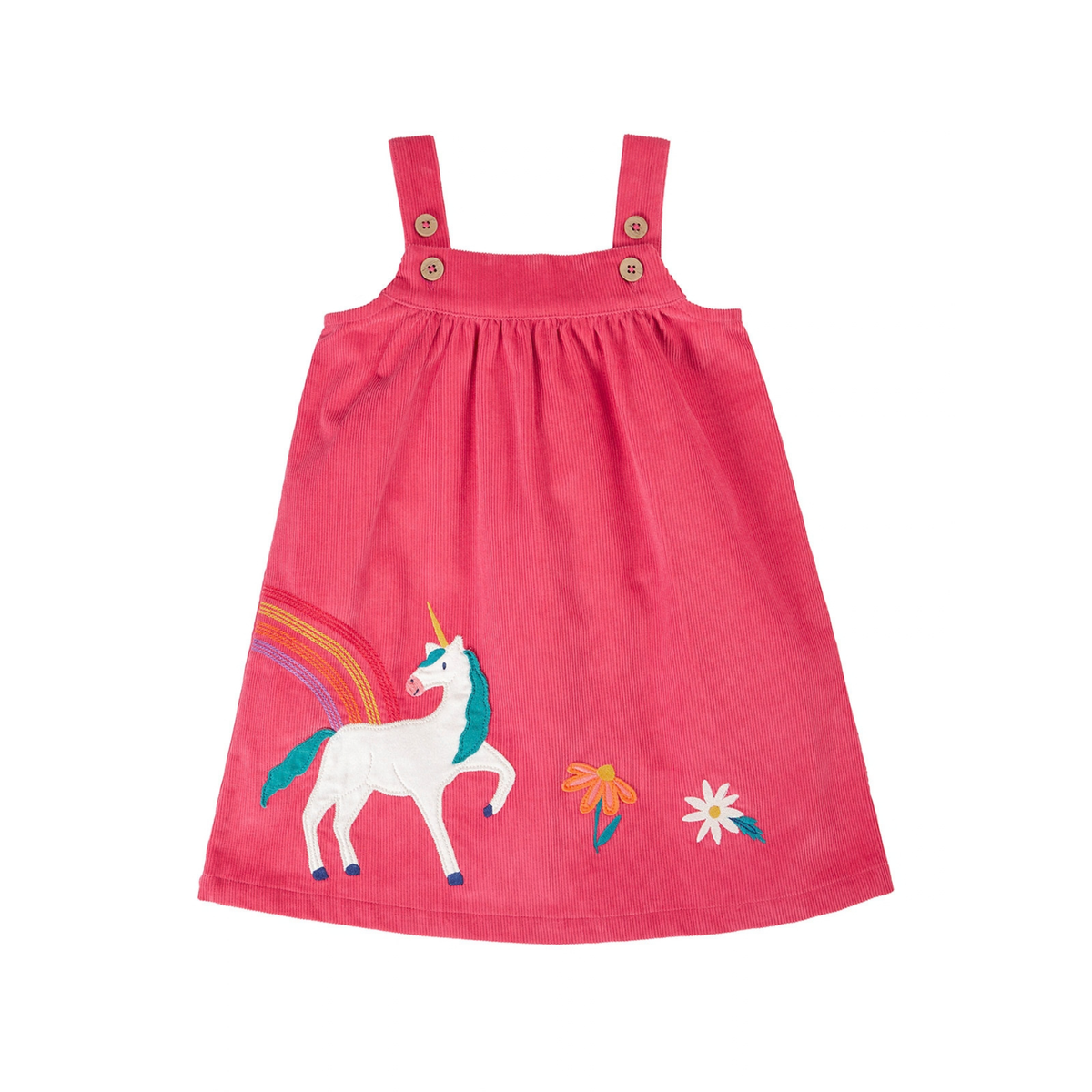 Agatha Cord Dress Rose Unicorn