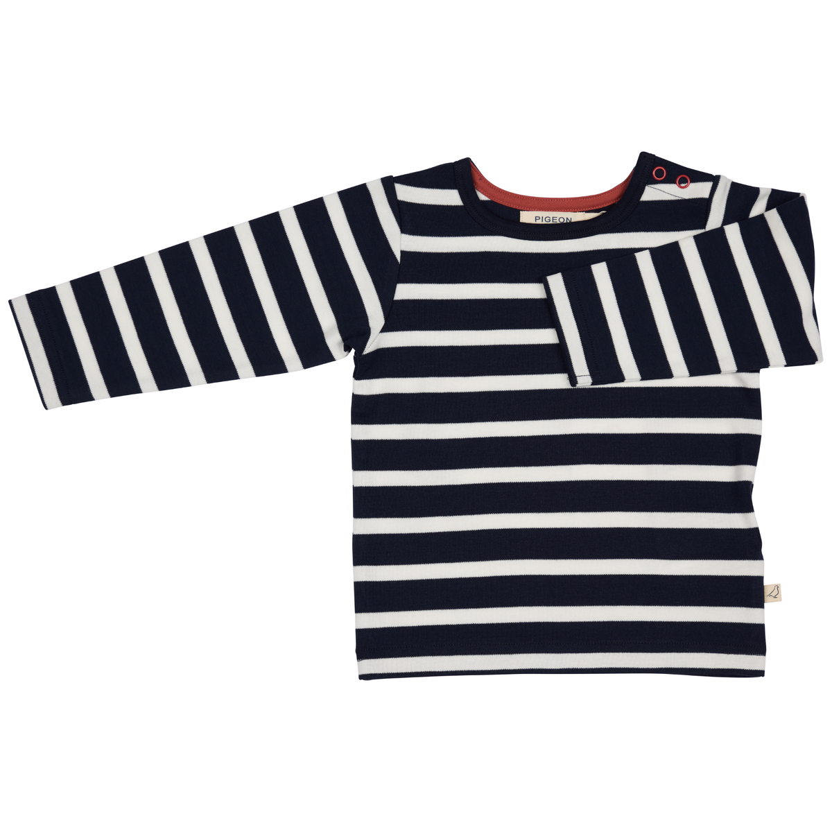 Long Sleeve T-Shirt Breton Stripe Navy And White