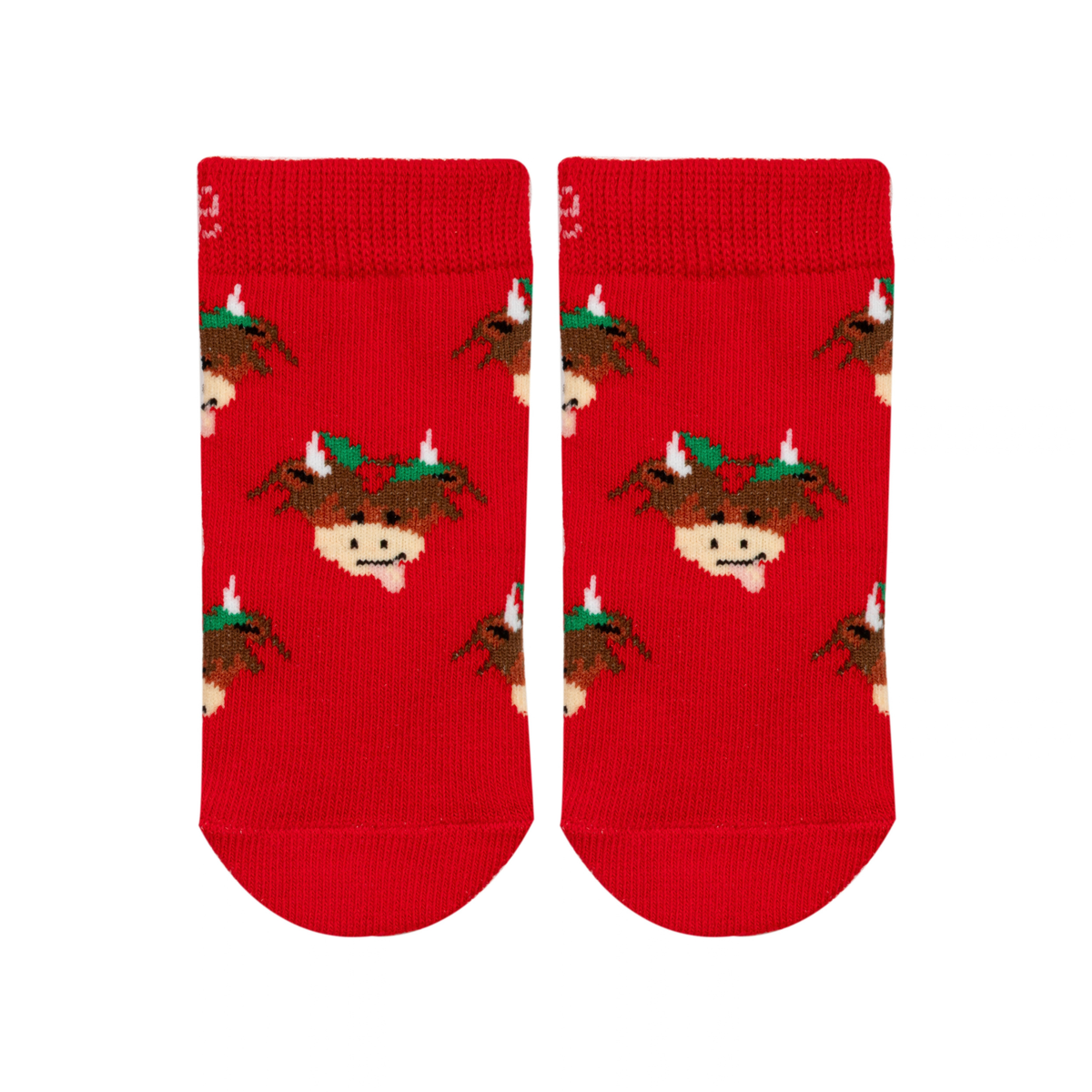 Christmas Highland Cow Socks