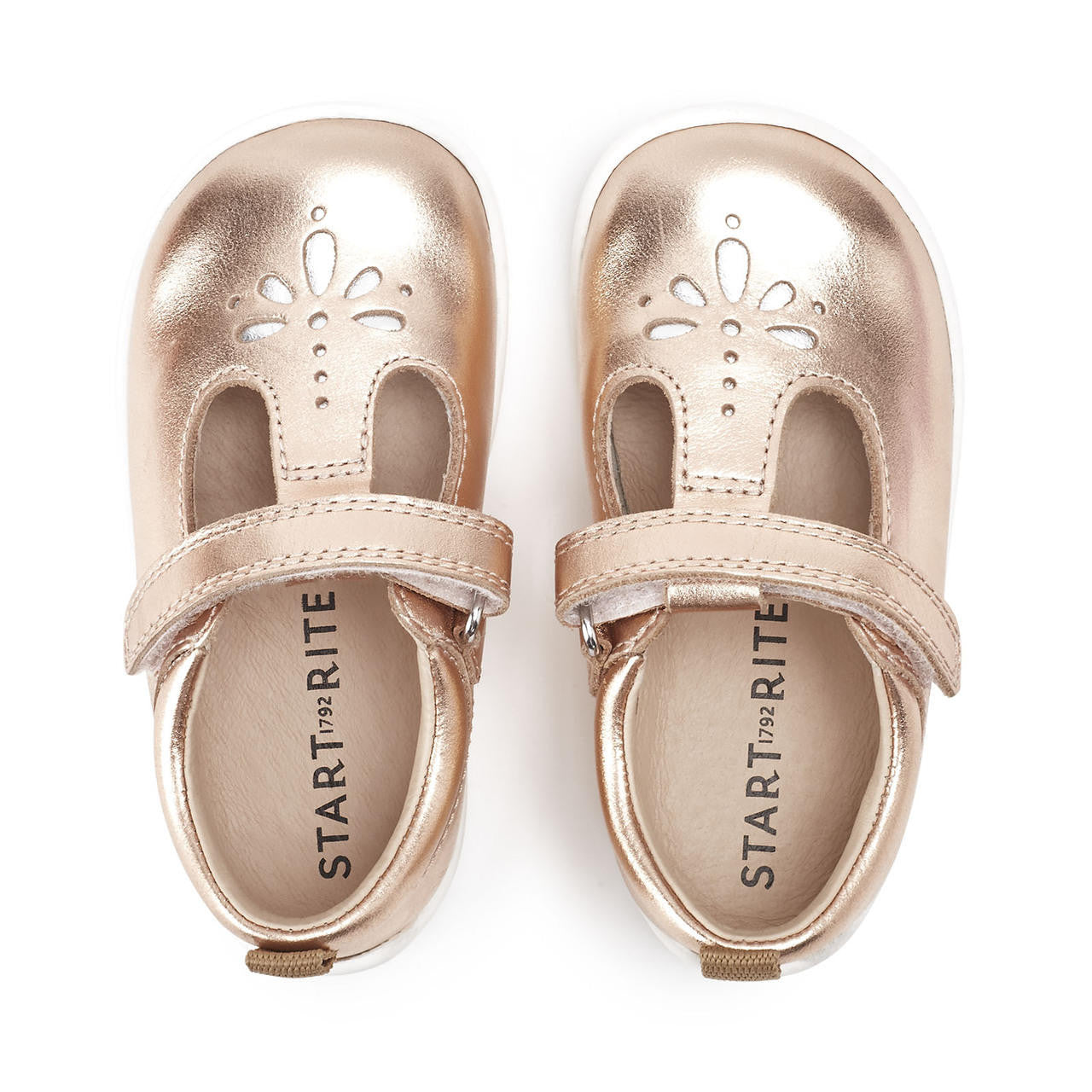 Puzzle Rose Gold Girl's First Walking Shoe