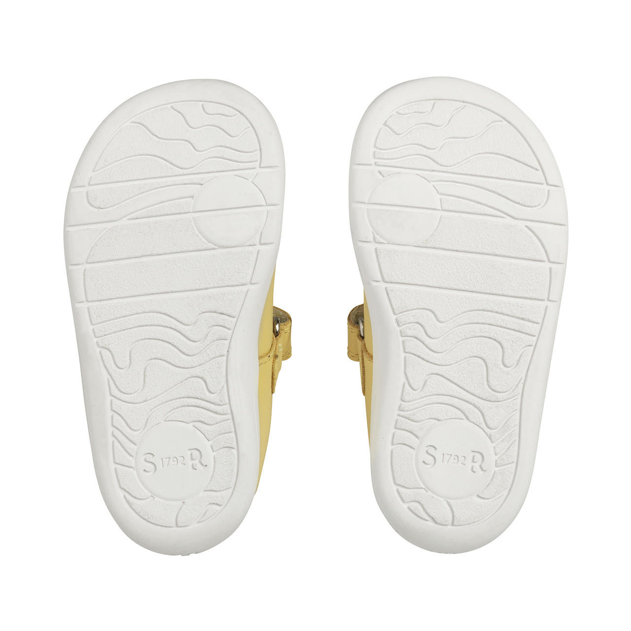 Fairy Tale Yellow Leather Girl's Riptape First Walking Shoe