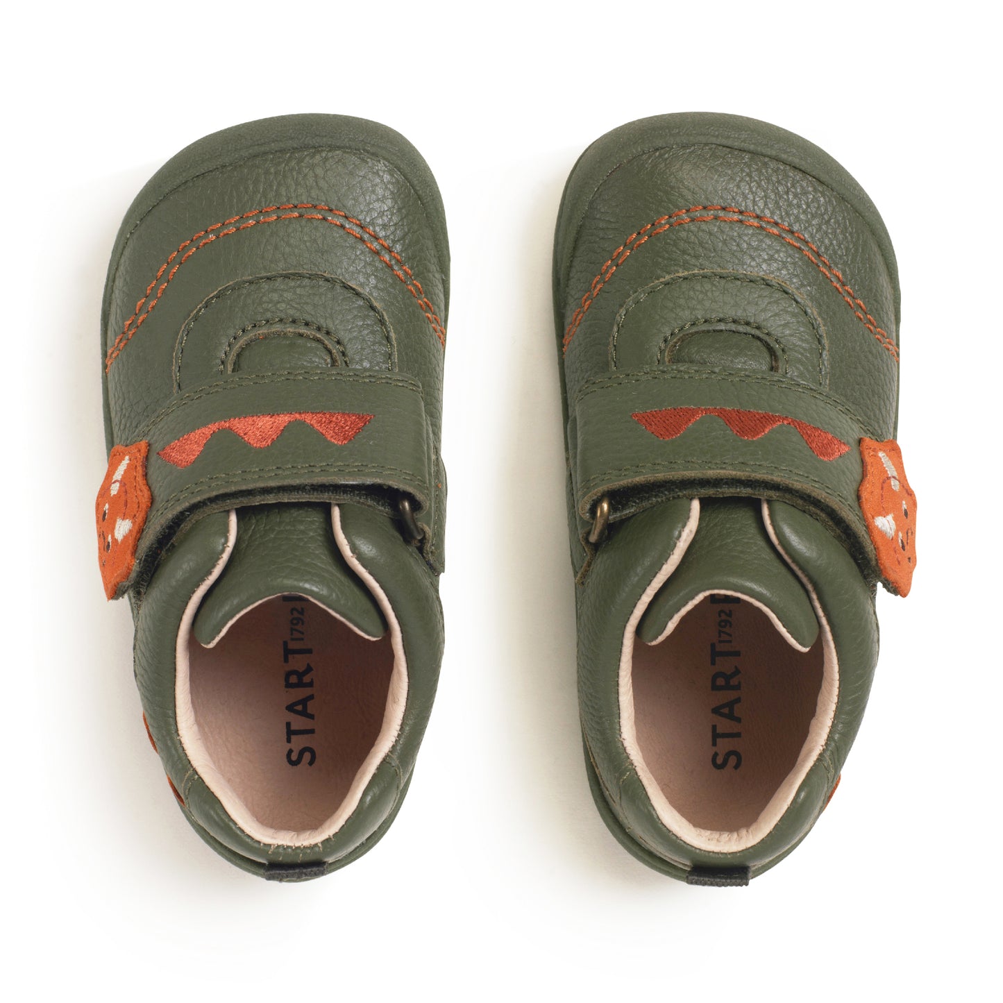 Dino Foot Khaki Leather First Walking Shoe
