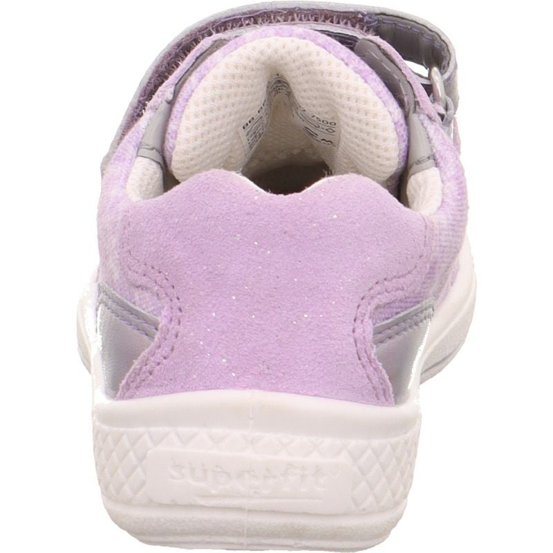 Tensy Lilac Leather Girls Low Cut Sneaker Shoe