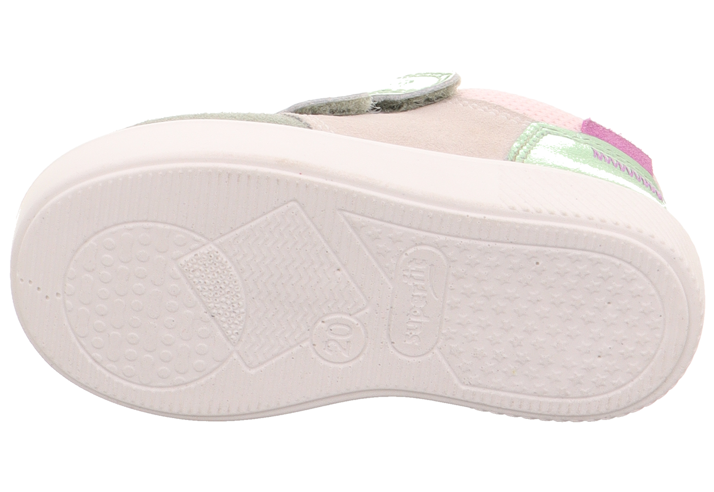 Supies Pink And Metallic Green Suede And Leather Sneaker Shoe