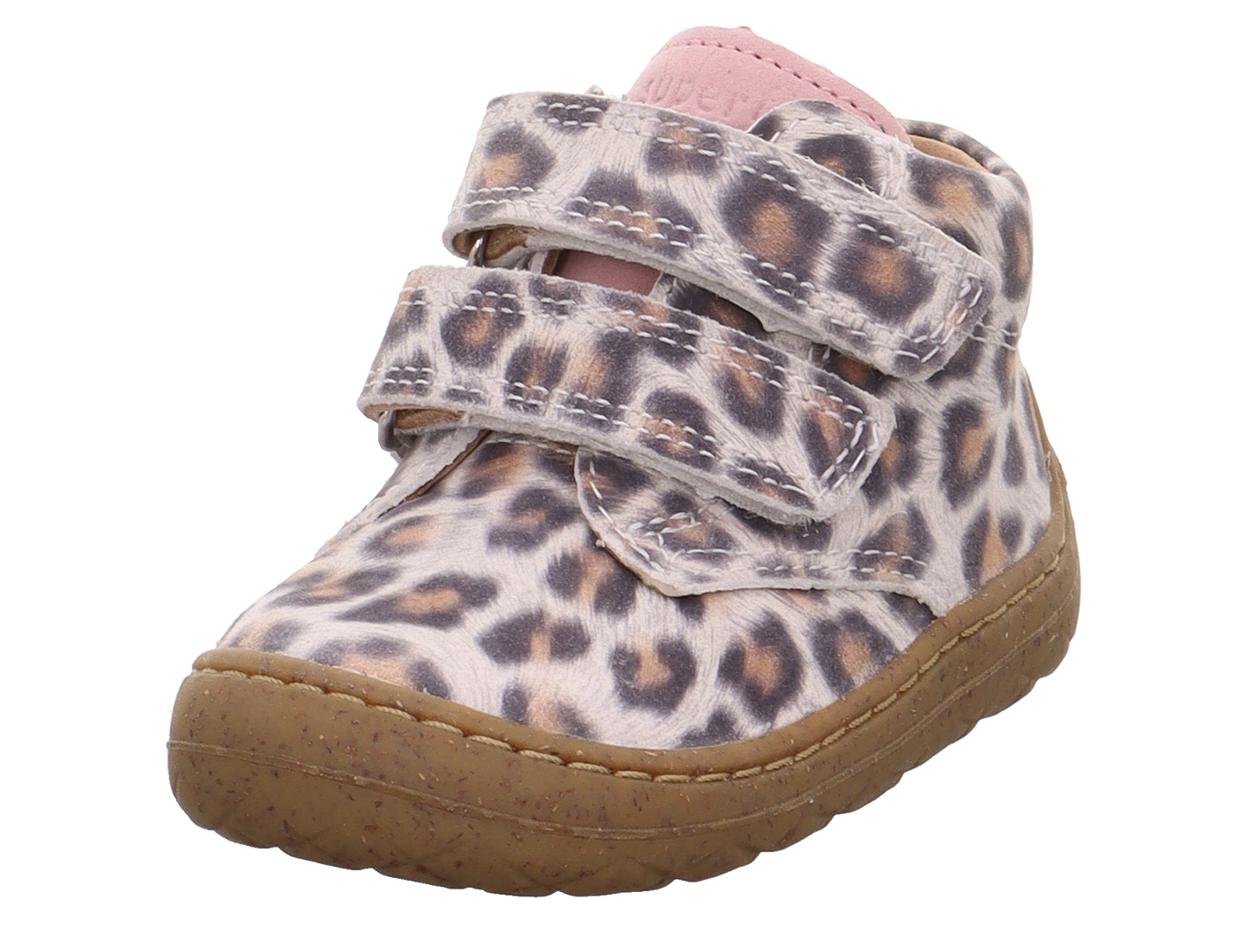 Saturnus Leopard Print Leather First Walking Boot