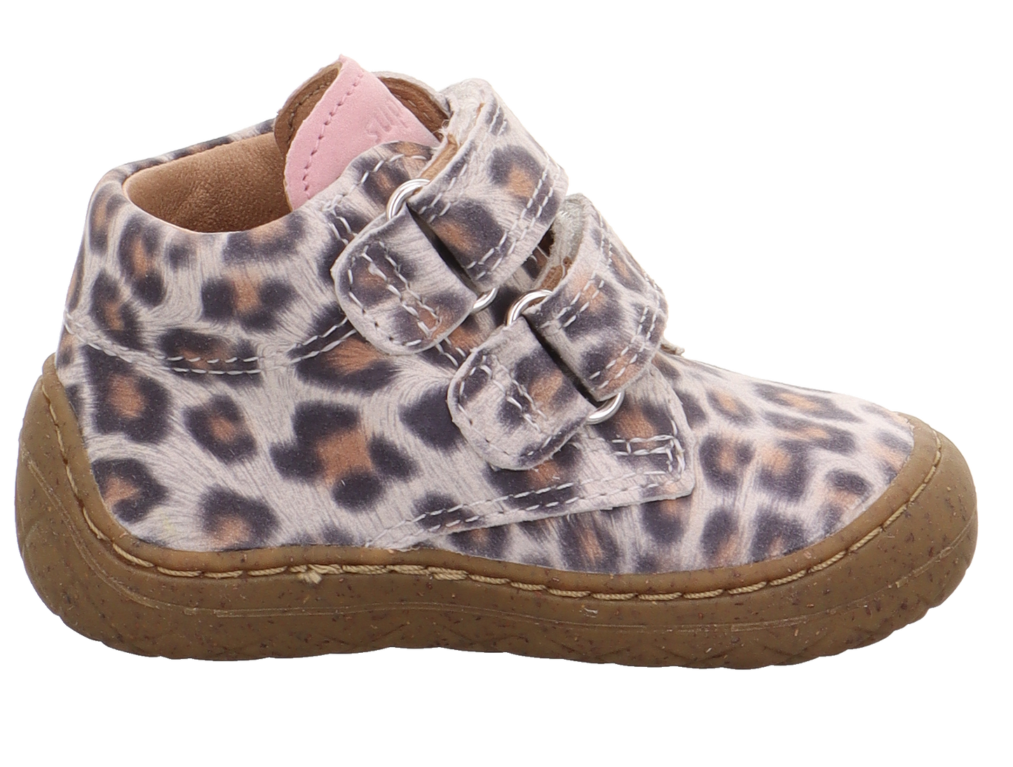 Saturnus Leopard Print Leather First Walking Boot