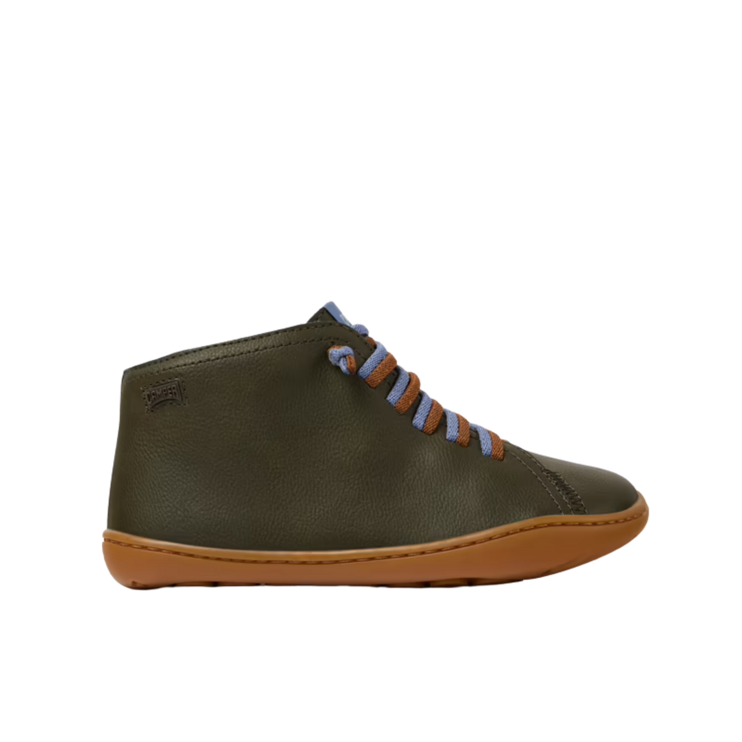 K Peu Cami Kids Elastic Lace Green Leather Ankle Boot