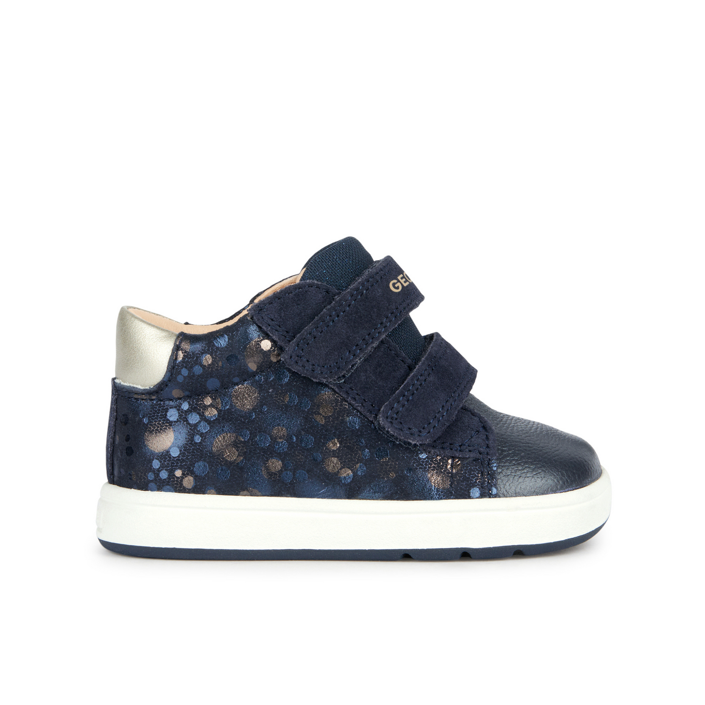 Biglia Baby Girl's Navy/Dark Gold Leather Shoe