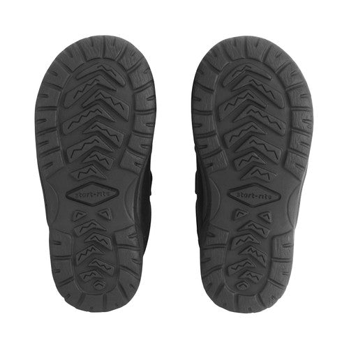 Action Black Leather Boys School Shoe