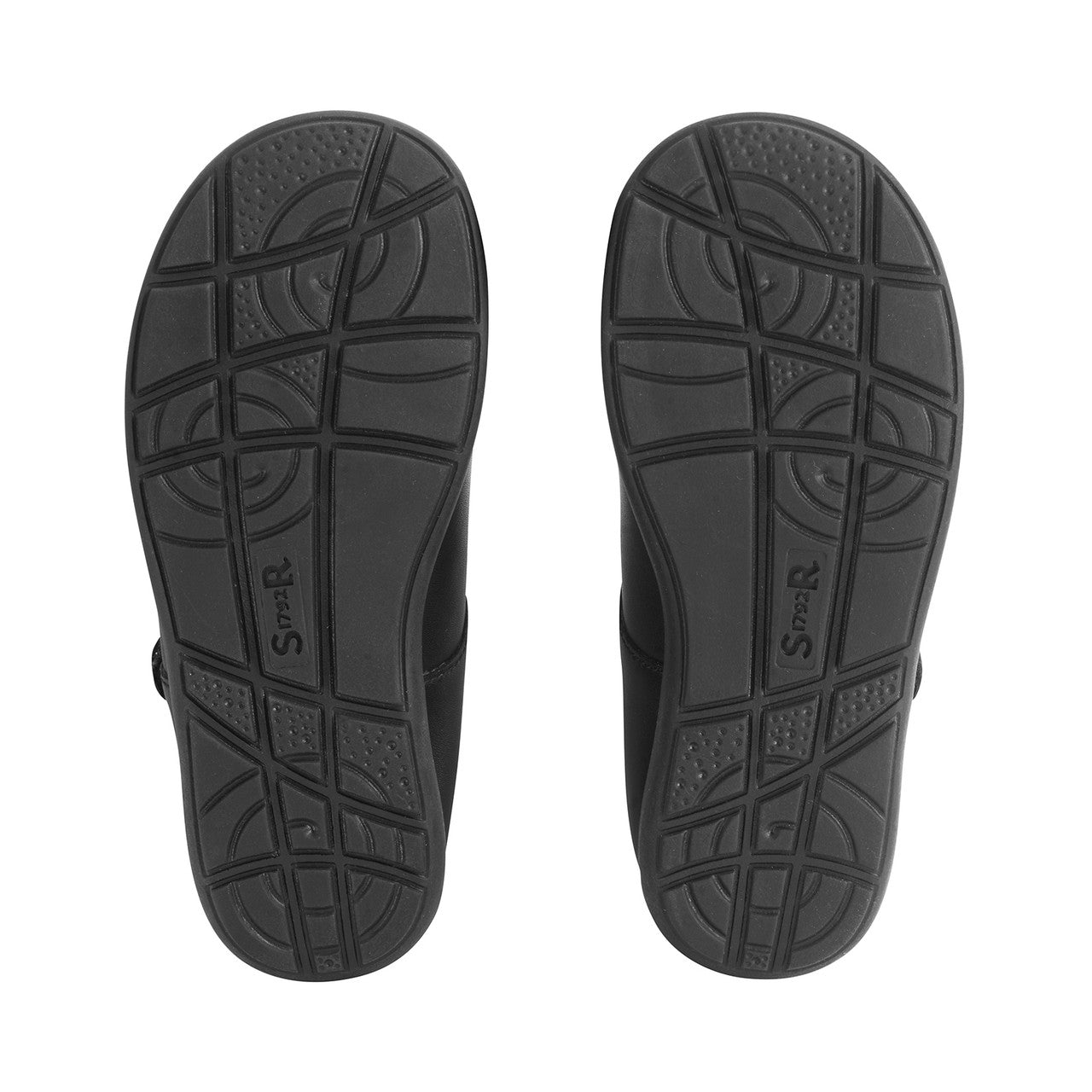Bow Black Leather Girls School Shoe