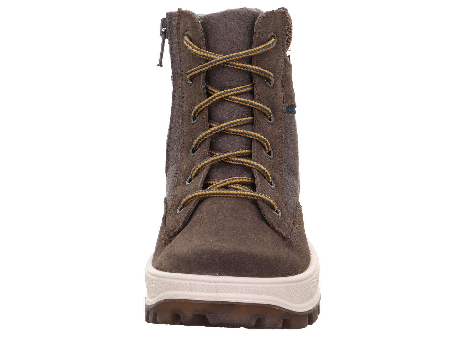 Tedd Waterproof Warm Lined Lace And Zip Brown Leather Boot