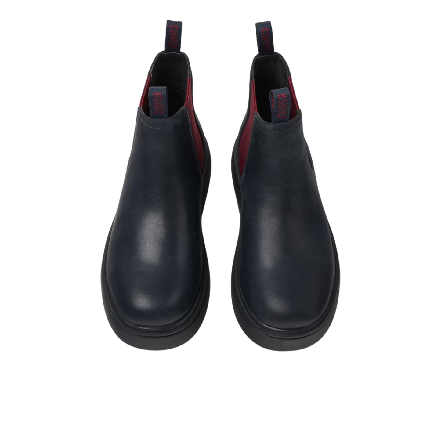 K Norte Kids Blue Leather Ankle Boots