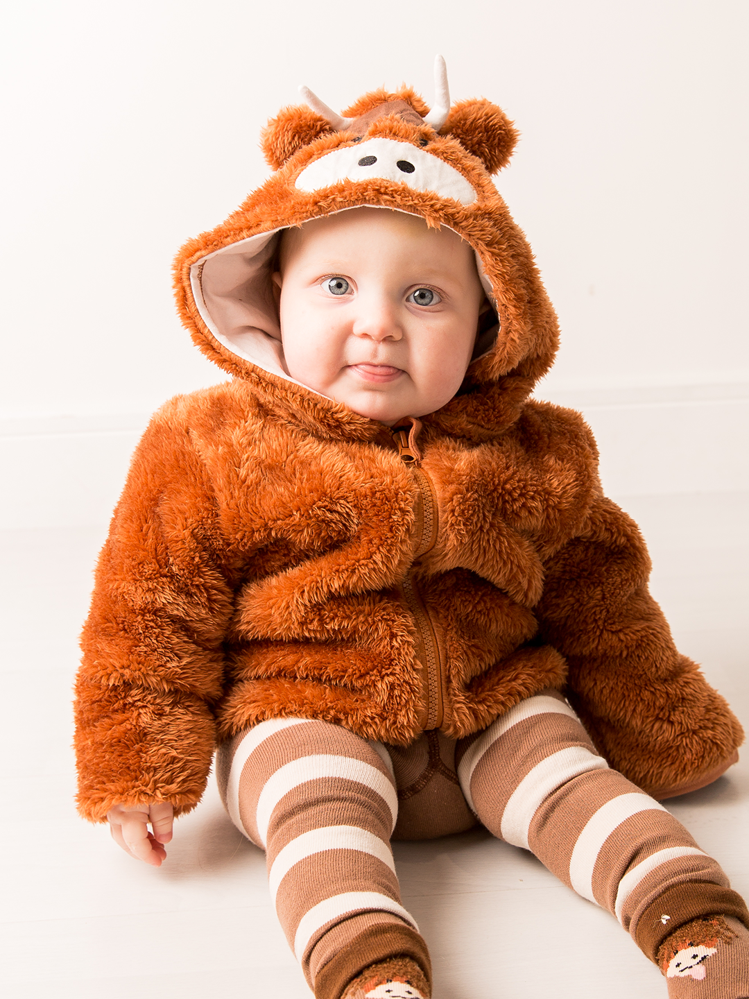 Neutral Hamish Highland Cow Hoodie