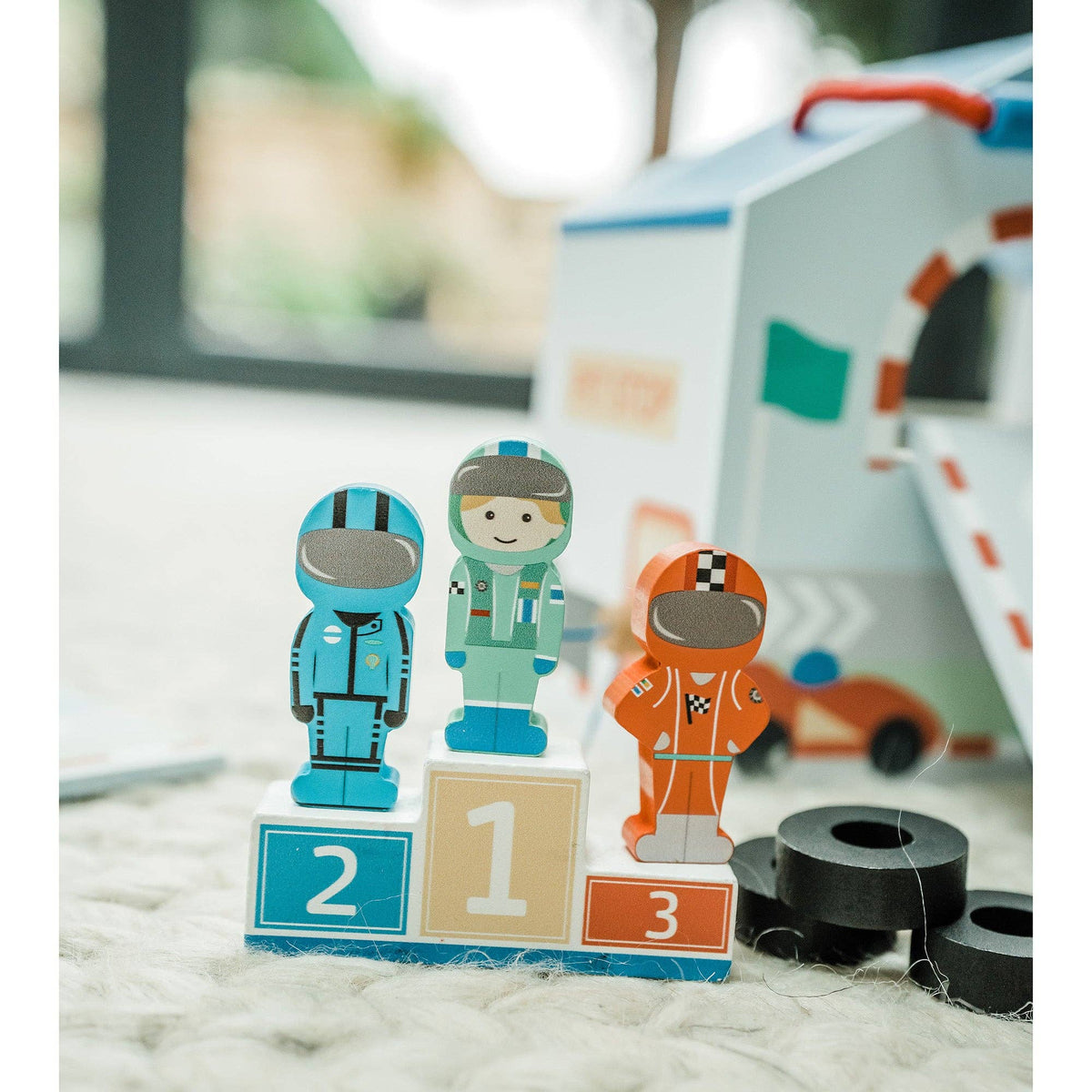 Wooden Racing Track Play Set