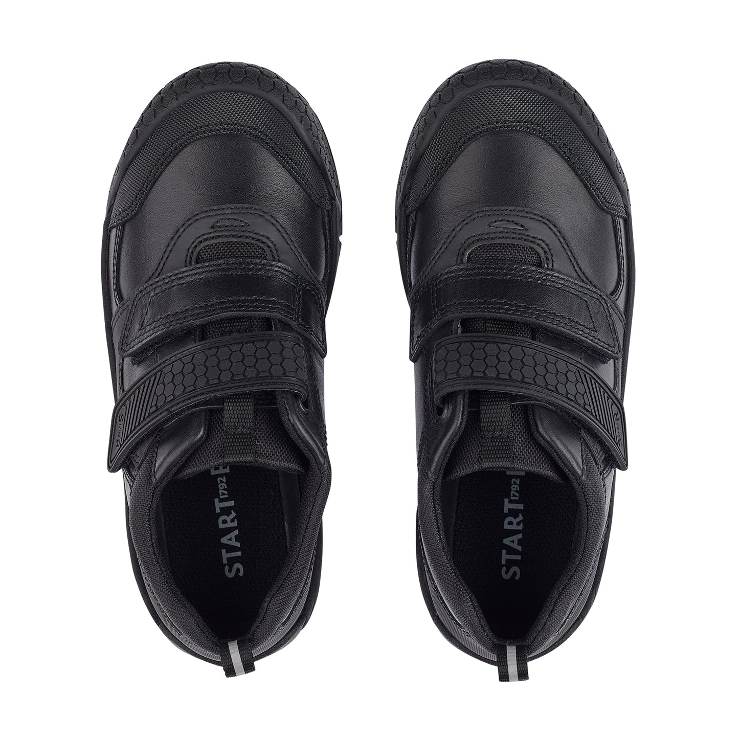 Strike Black Leather Boys School Shoe