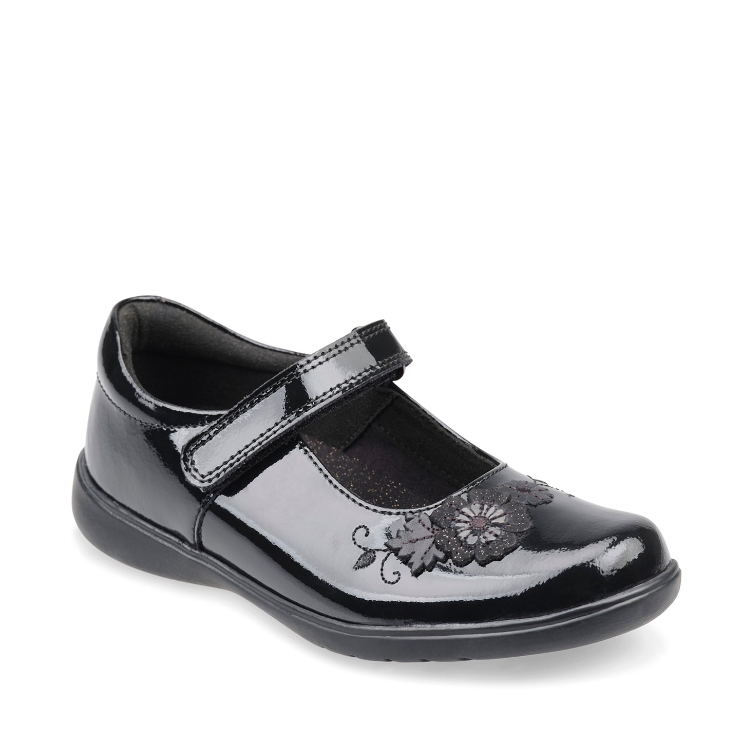 Wish Girls Black Patent Leather School Shoe