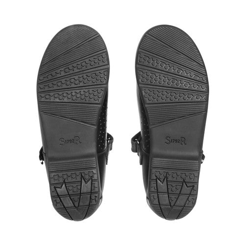 Encourage Black Leather T-Bar Girls School Shoe