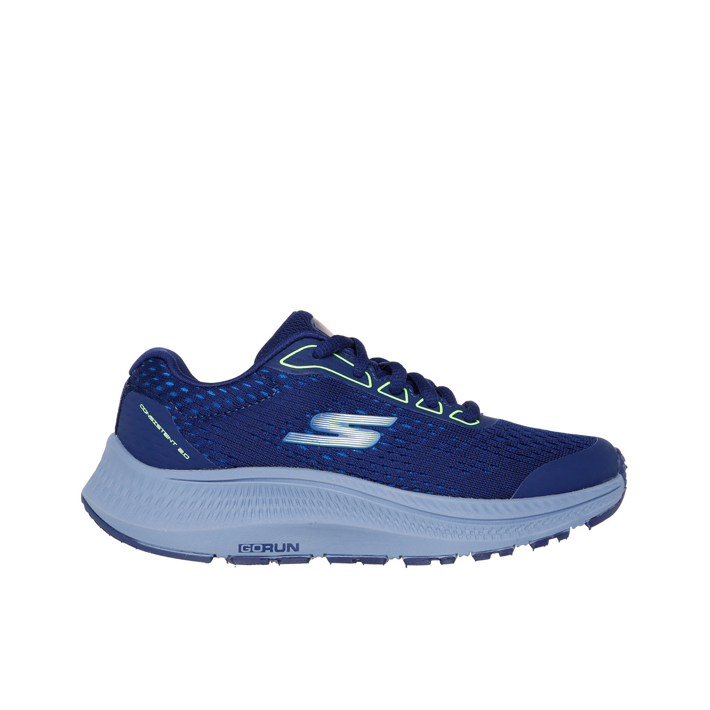 Go Run Consistsent 2.0 Mile Marker Navy Lace Up Trainer