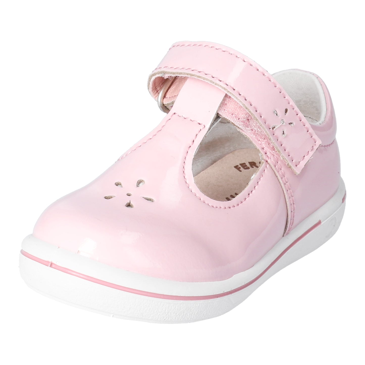 Winona T-Bar Girl's shoe in Blush Pink Patent