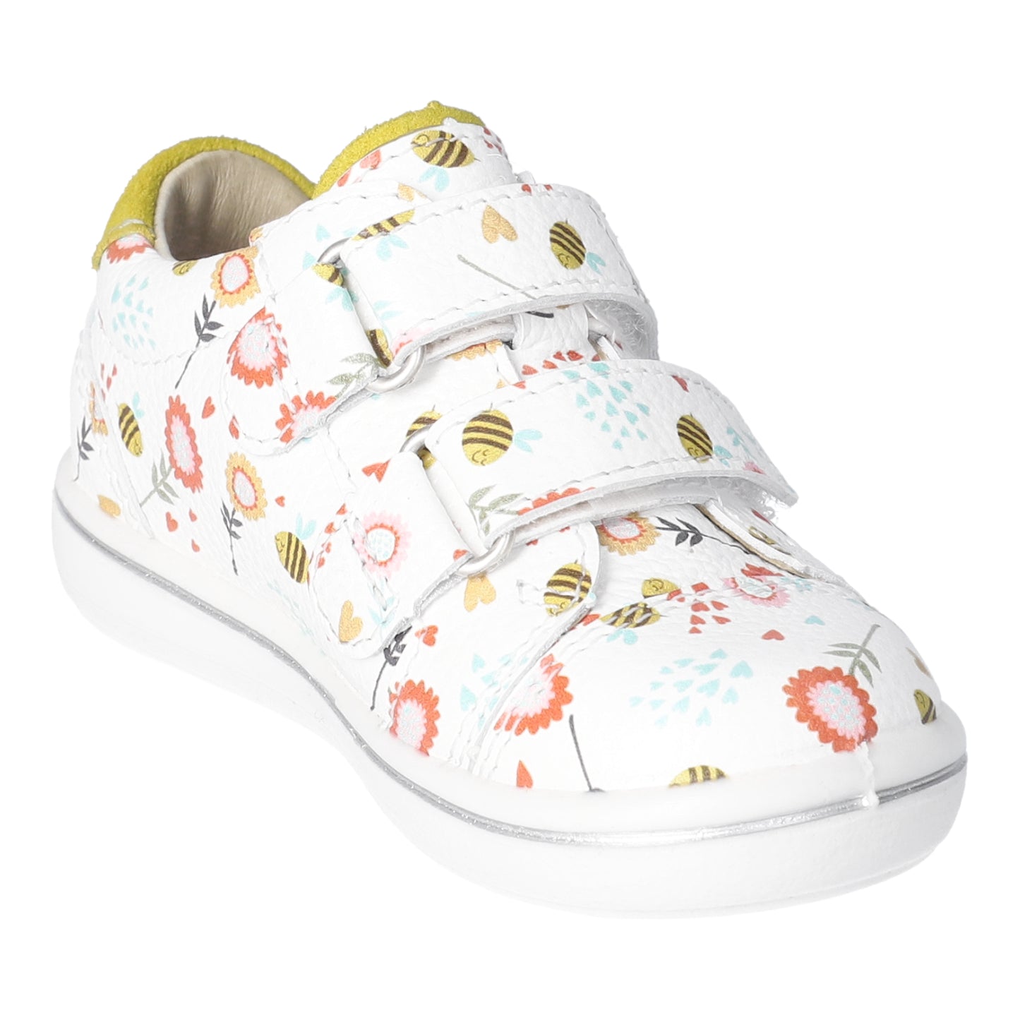 Lenie Leather Sneaker Shoe in a Spring Pattern