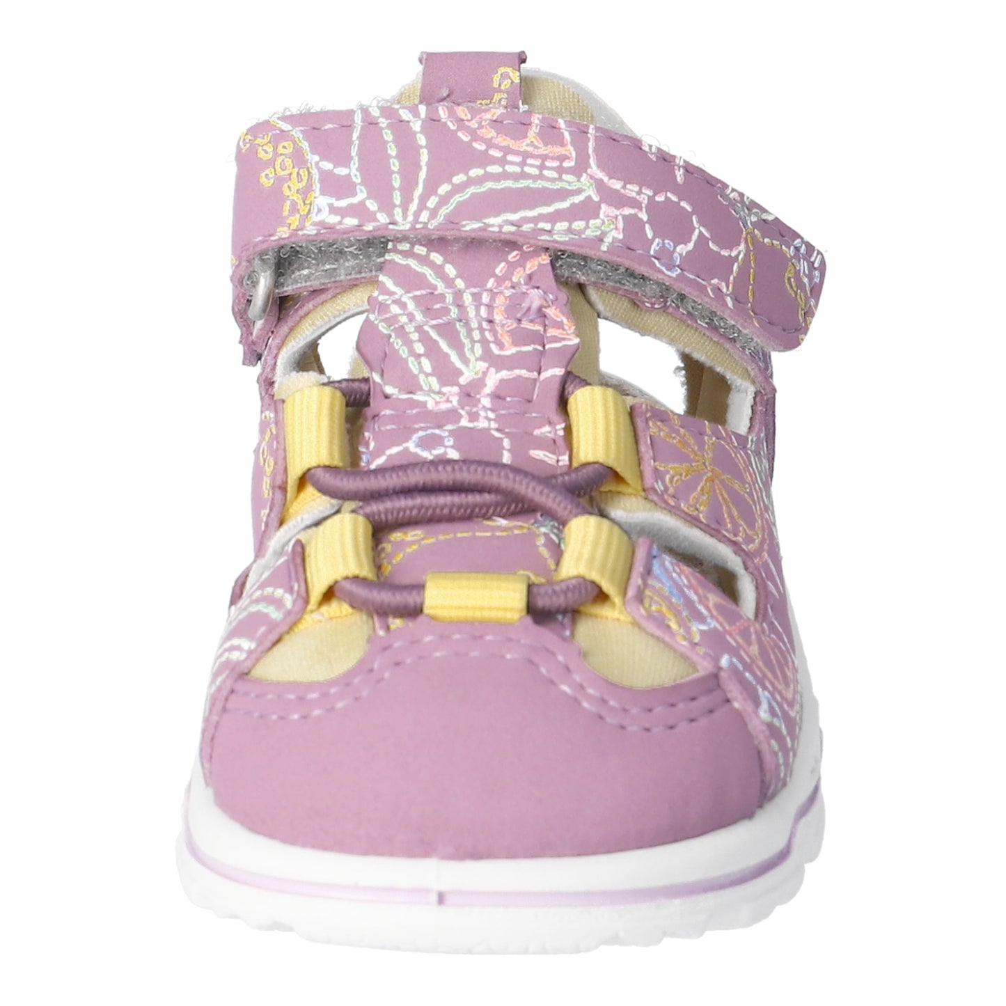 Gery Watersafe Girls Sandal In Pale Pink With Pastel Fruit Print