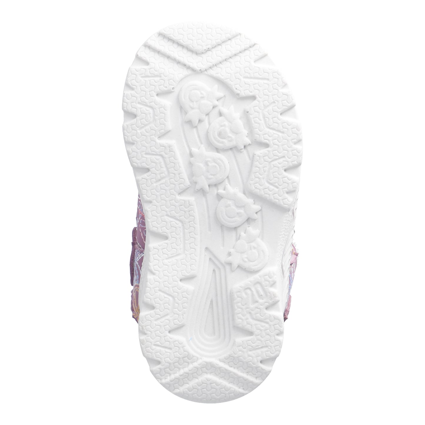 Gery Watersafe Girls Sandal In Pale Pink With Pastel Fruit Print