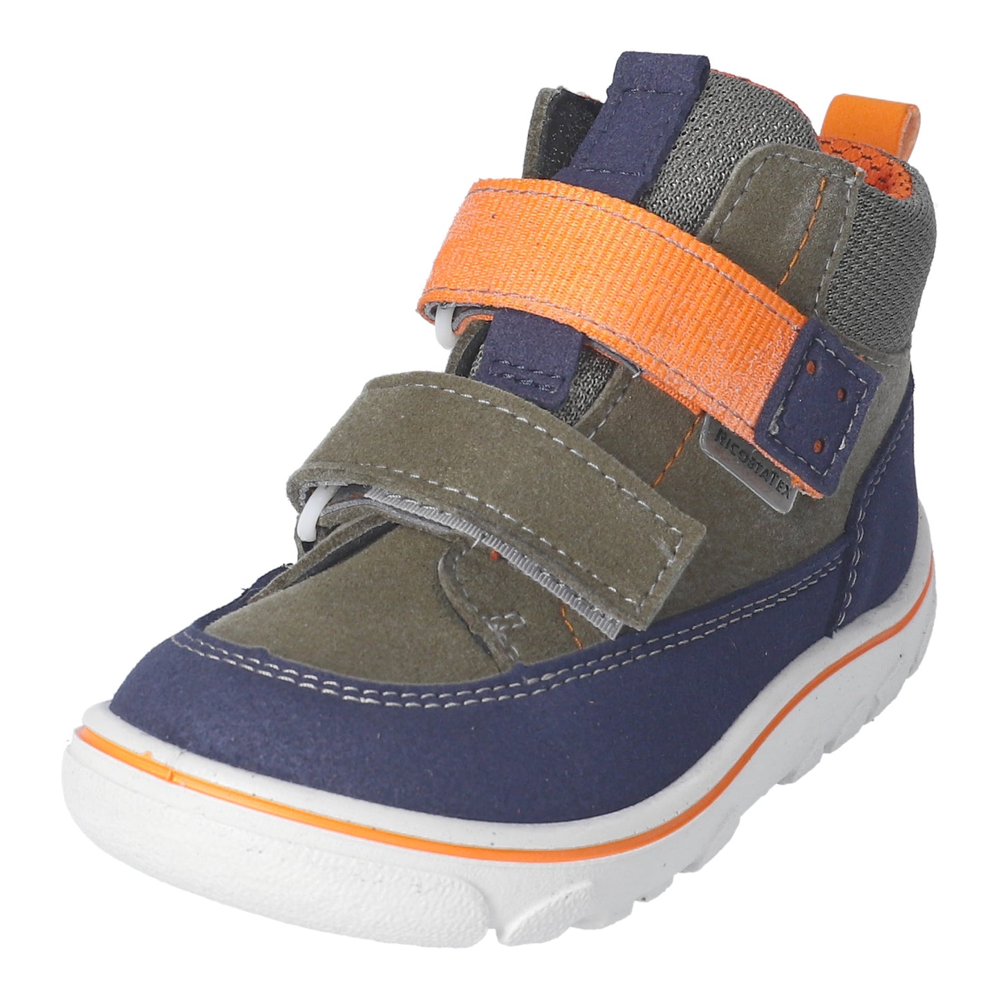 Joko Barefoot Vegan Waterproof Boot Olive/Navy/Orange