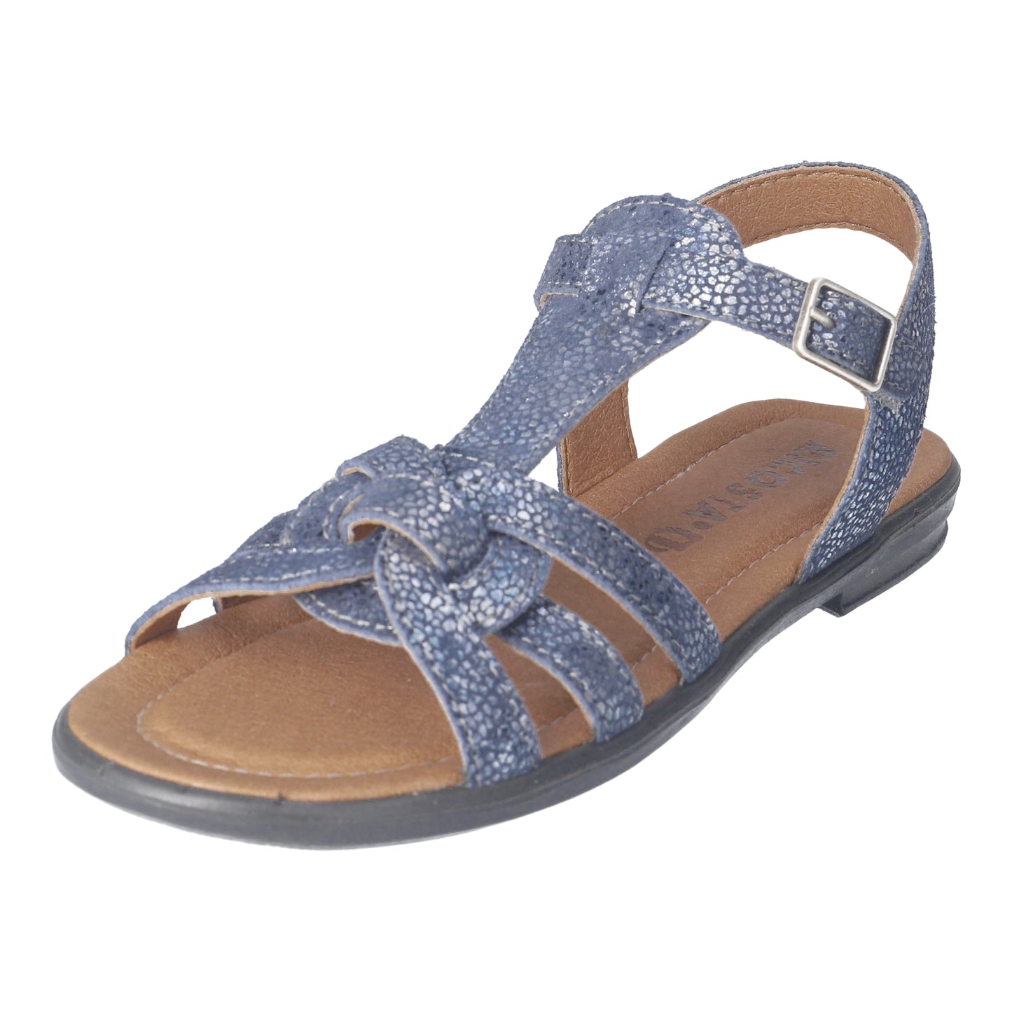 Ricosta Birte Leather Sandal in Sea Blue Shimmer