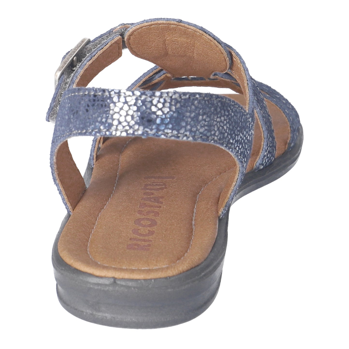 Ricosta Birte Leather Sandal in Sea Blue Shimmer