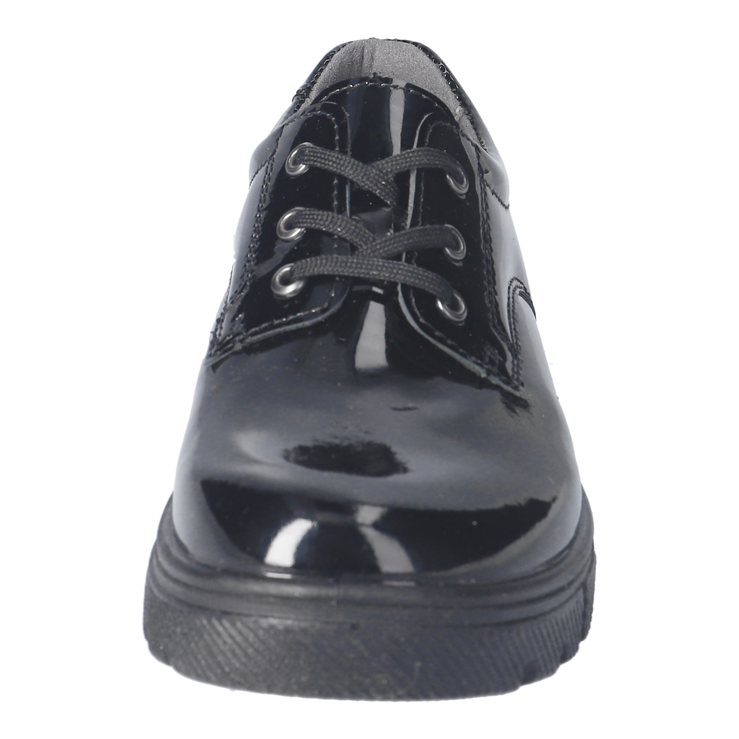 Stacy Black Patent Leather Lace-up Girls Shoe