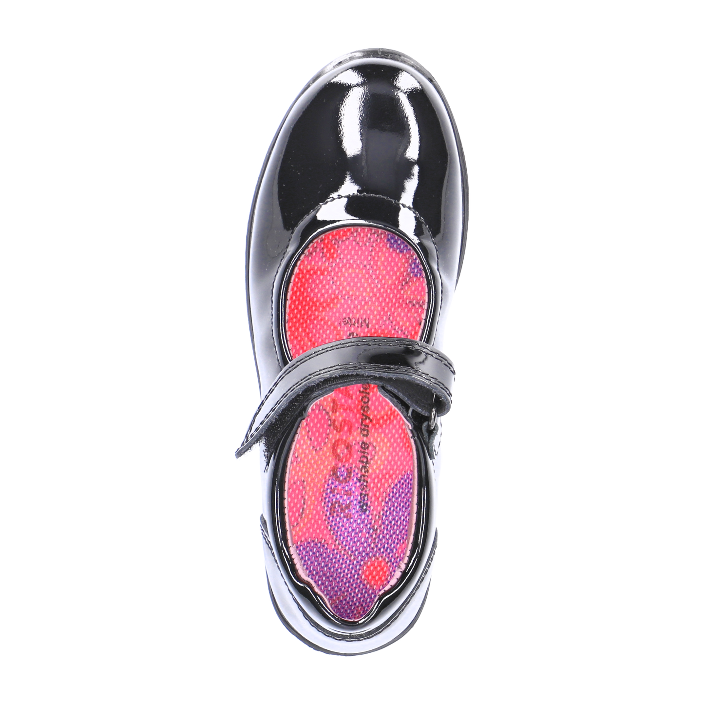 Beth Black Patent Girl's School Shoe