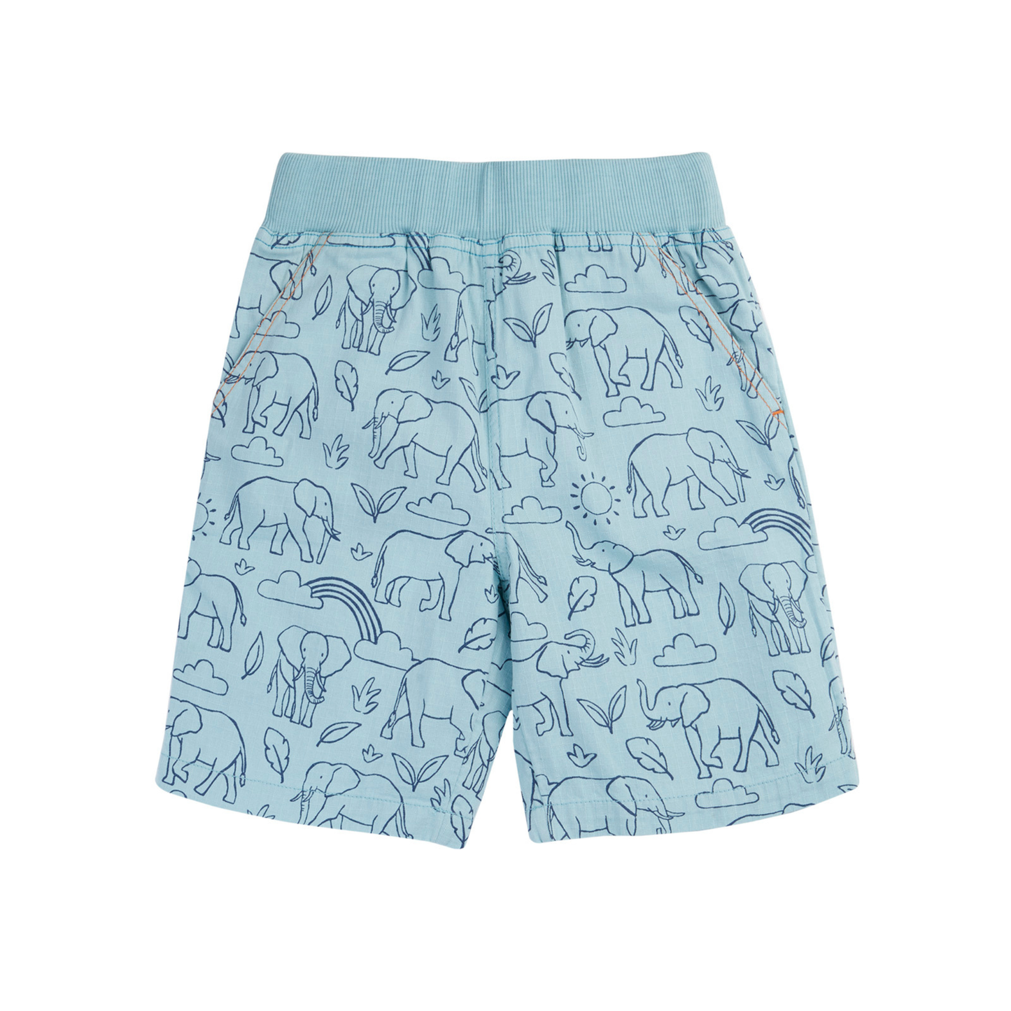 Cedar Shorts Happy Herd Elephant Print