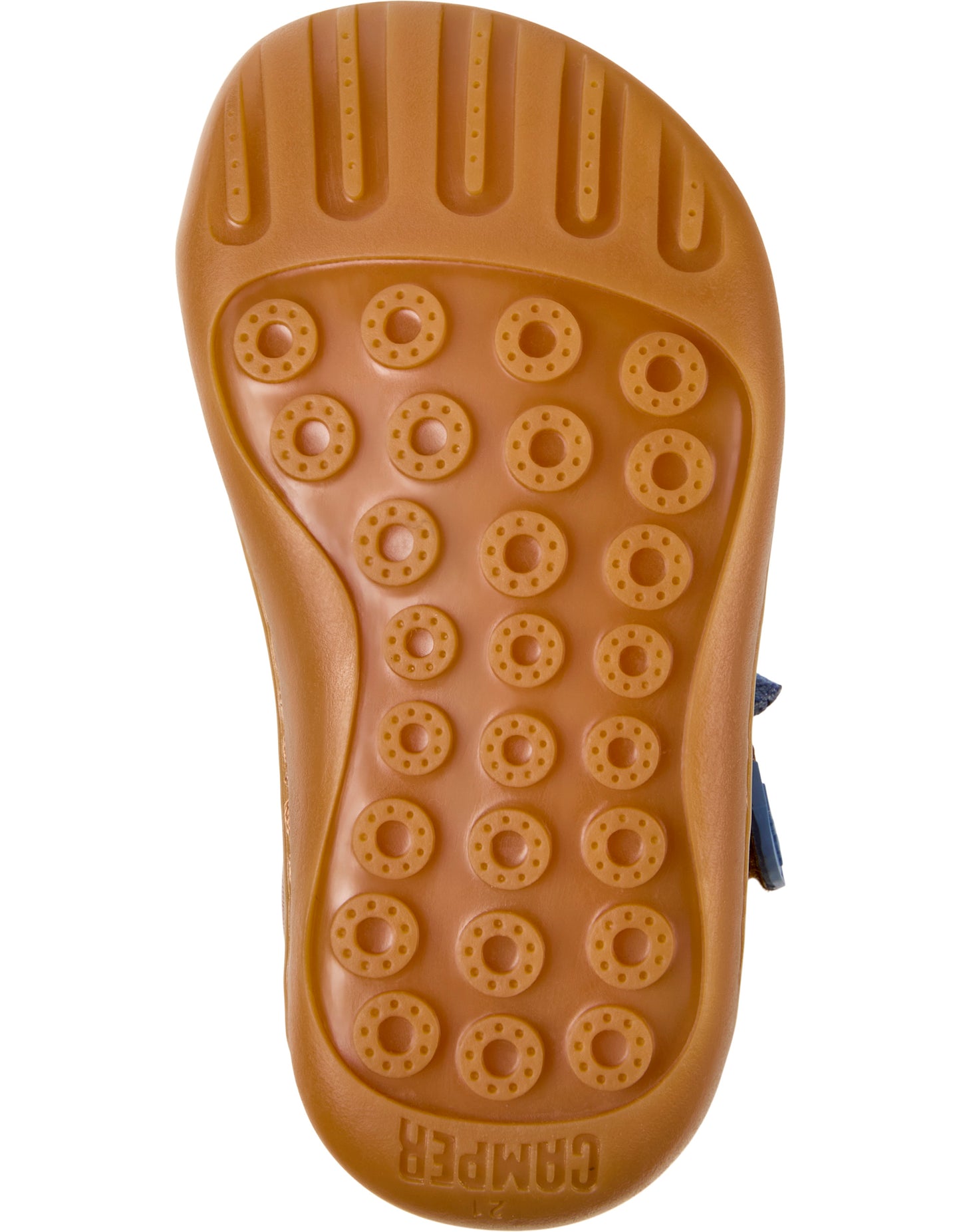 Peu Cami Tan Brown Leather Elastic Lace First Walker Shoe