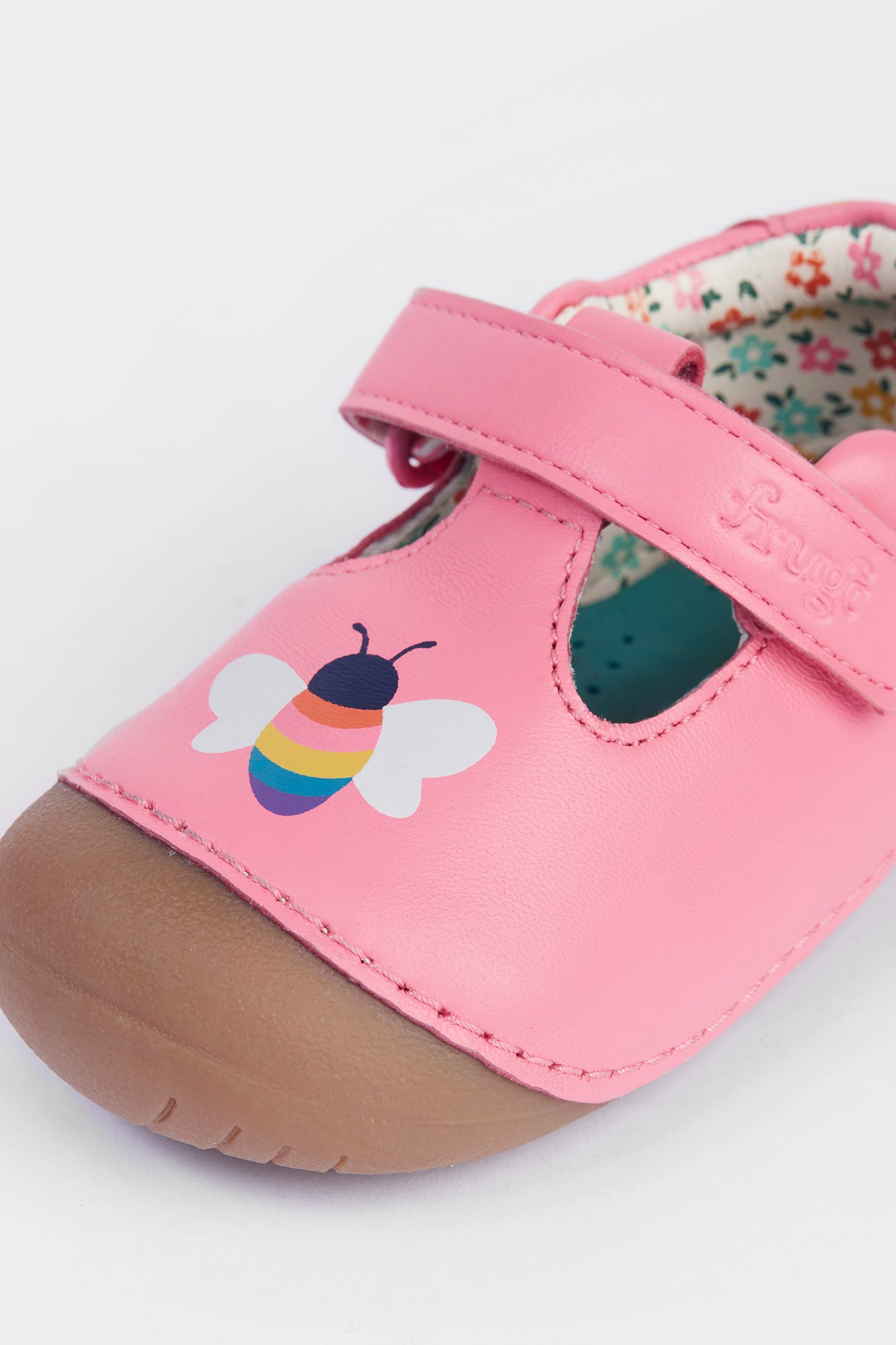 Cove Tulip Bee Pink Leather First Walker