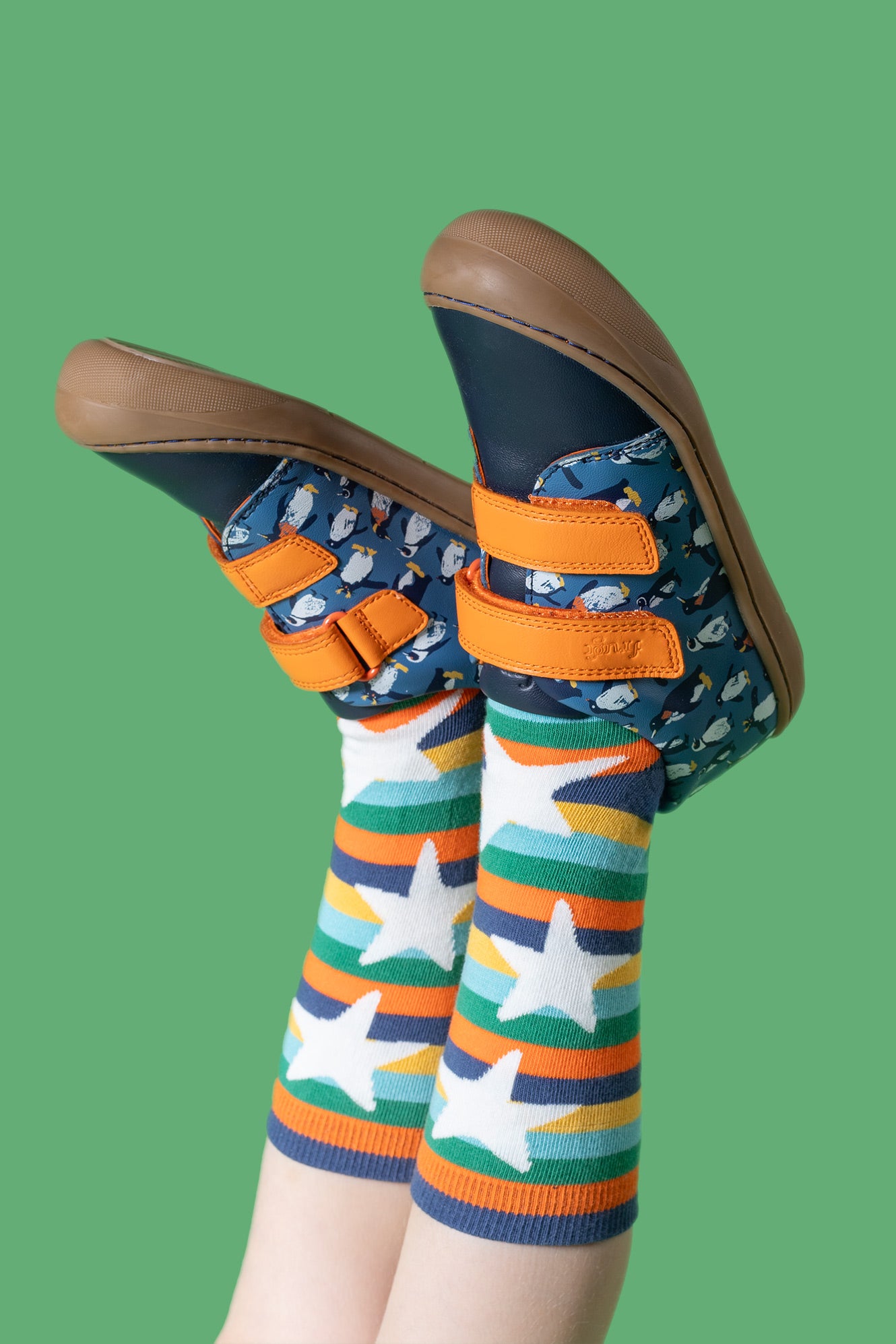 Tide Low Top Penguin Waddle Navy Leather Toddler Shoe