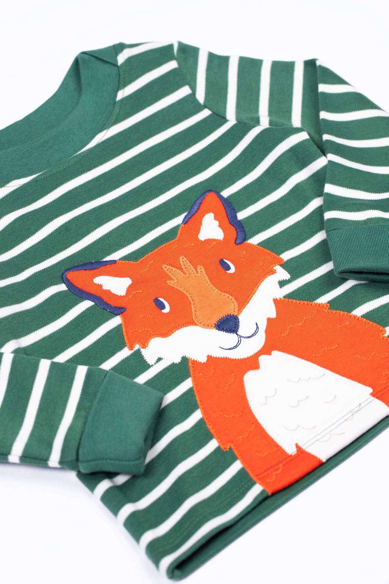 Easy On Fox Holly Green Breton Stripe Top