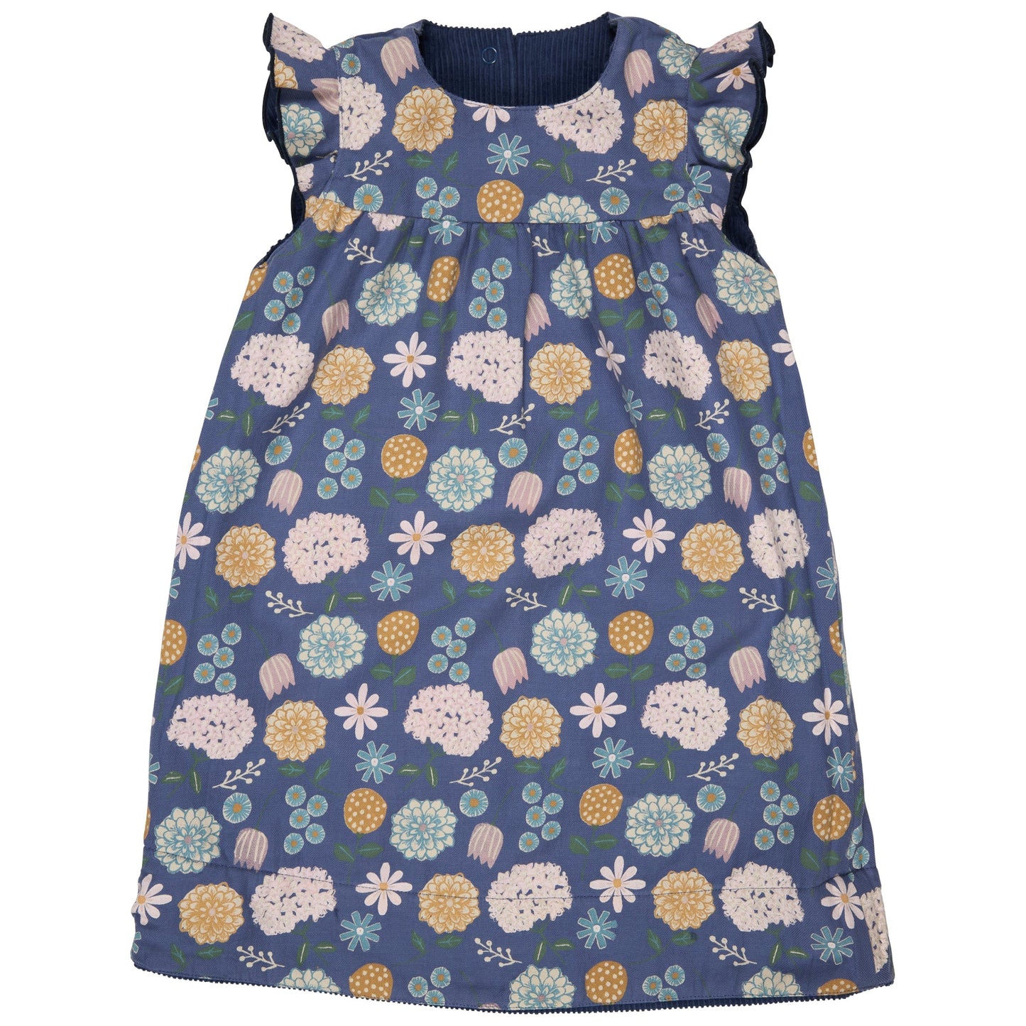 Winter Shift Dress Reversible Night Blue Cord