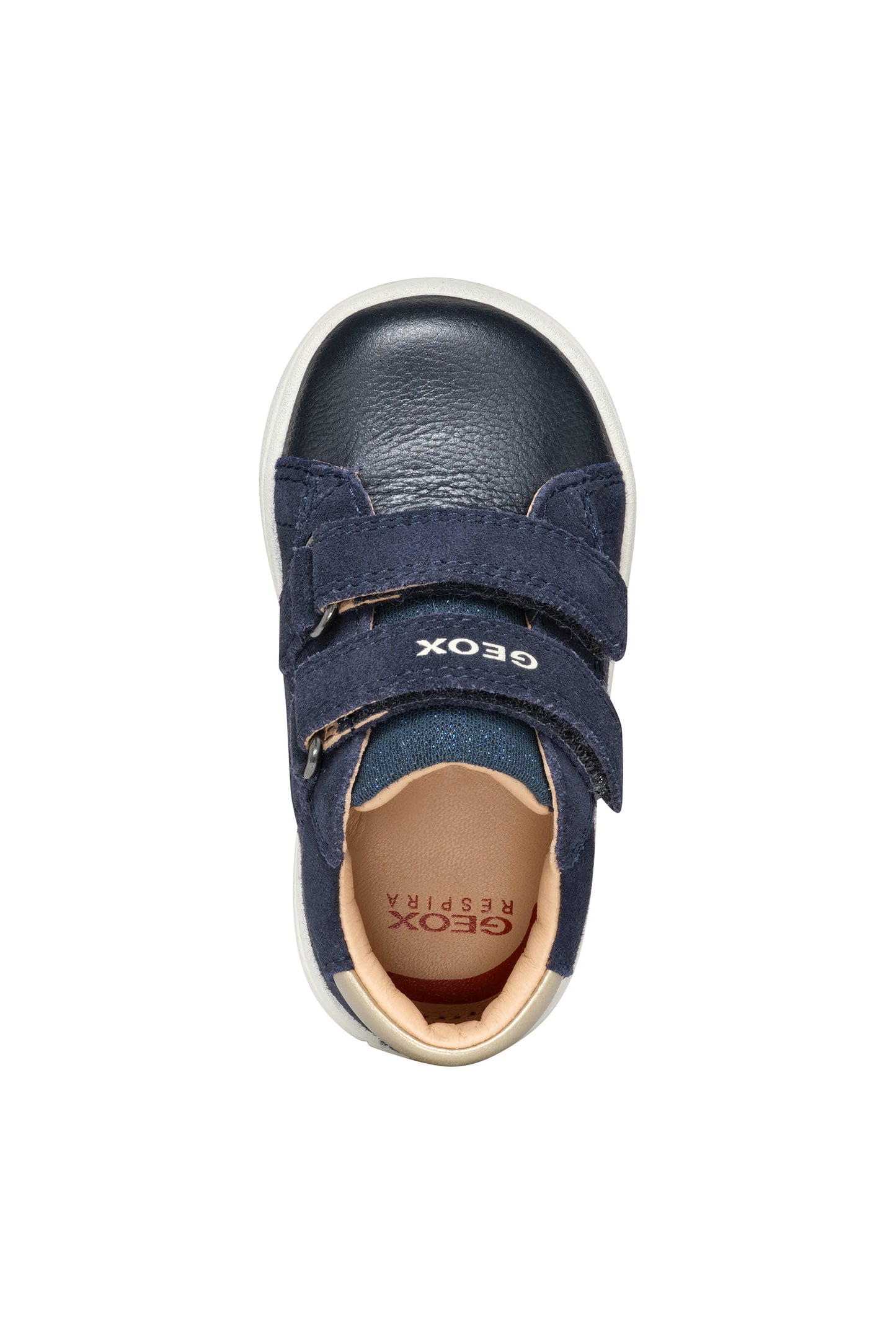 Baby Biglia Girl's Navy/Platinum Leather Shoe