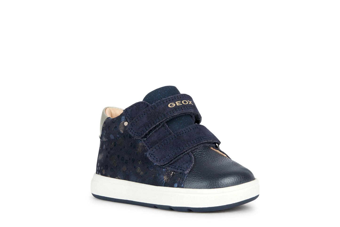 Biglia Baby Girl's Navy/Dark Gold Leather Shoe