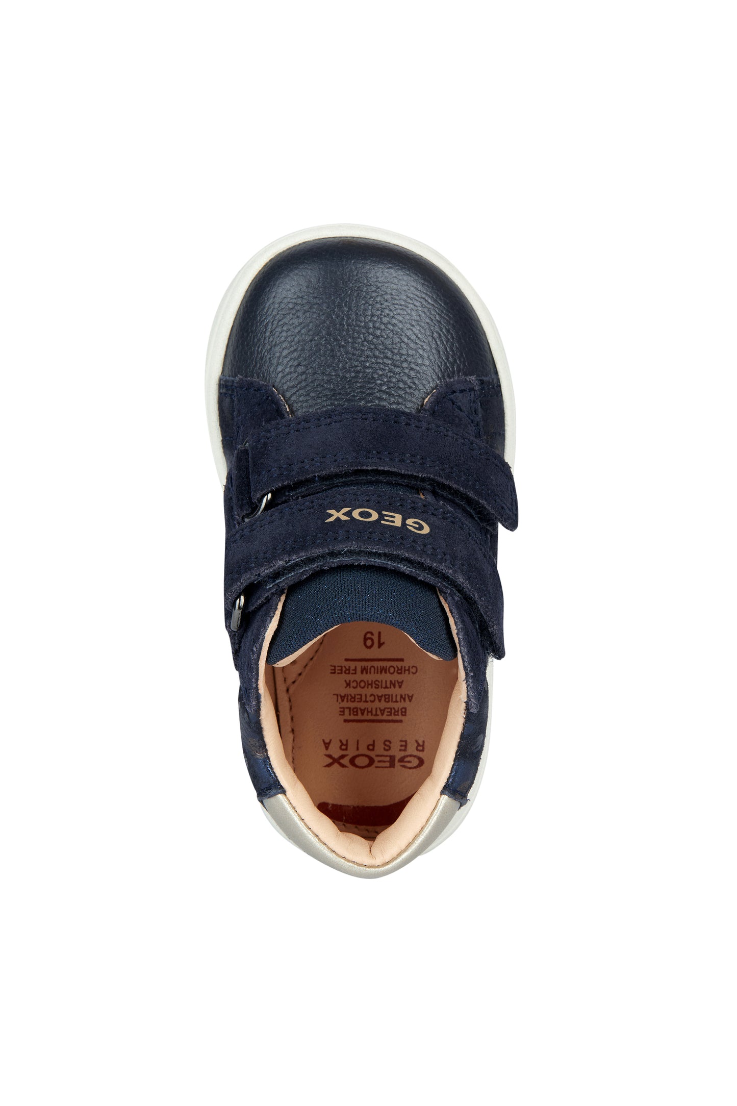 Biglia Baby Girl's Navy/Dark Gold Leather Shoe