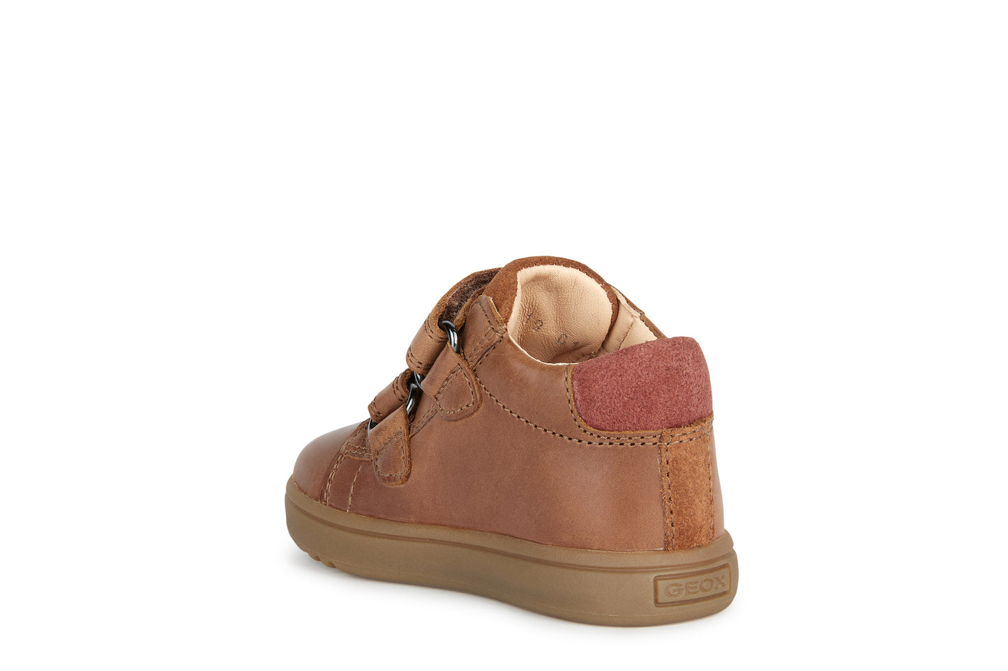 Biglia Baby Boy's Cognac Brown Waxed Leather and Suede Shoe