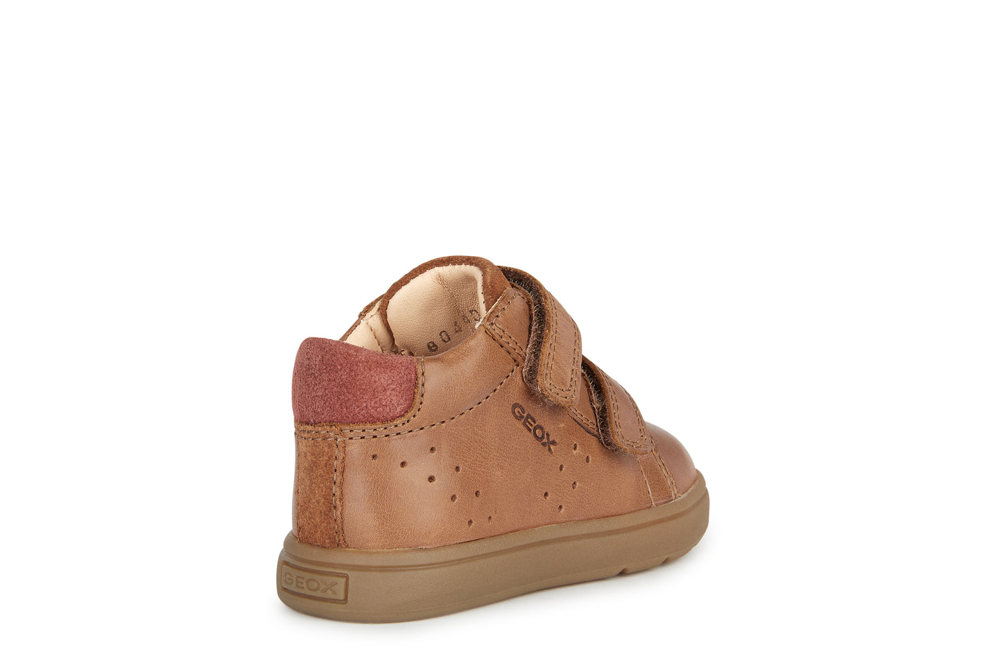 Biglia Baby Boy's Cognac Brown Waxed Leather and Suede Shoe