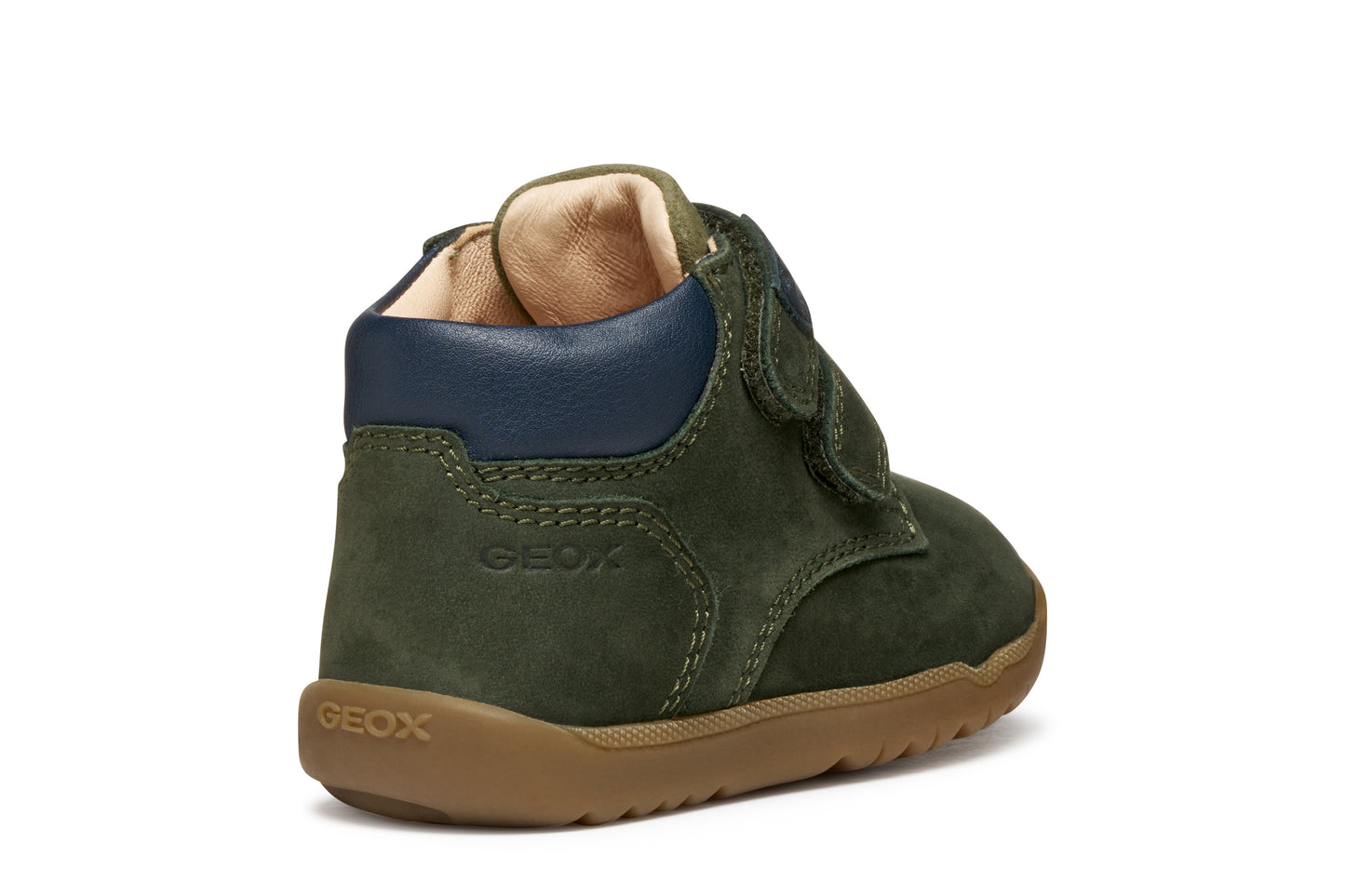 Baby Macchia Dark Green and Navy Nubuk First Shoe