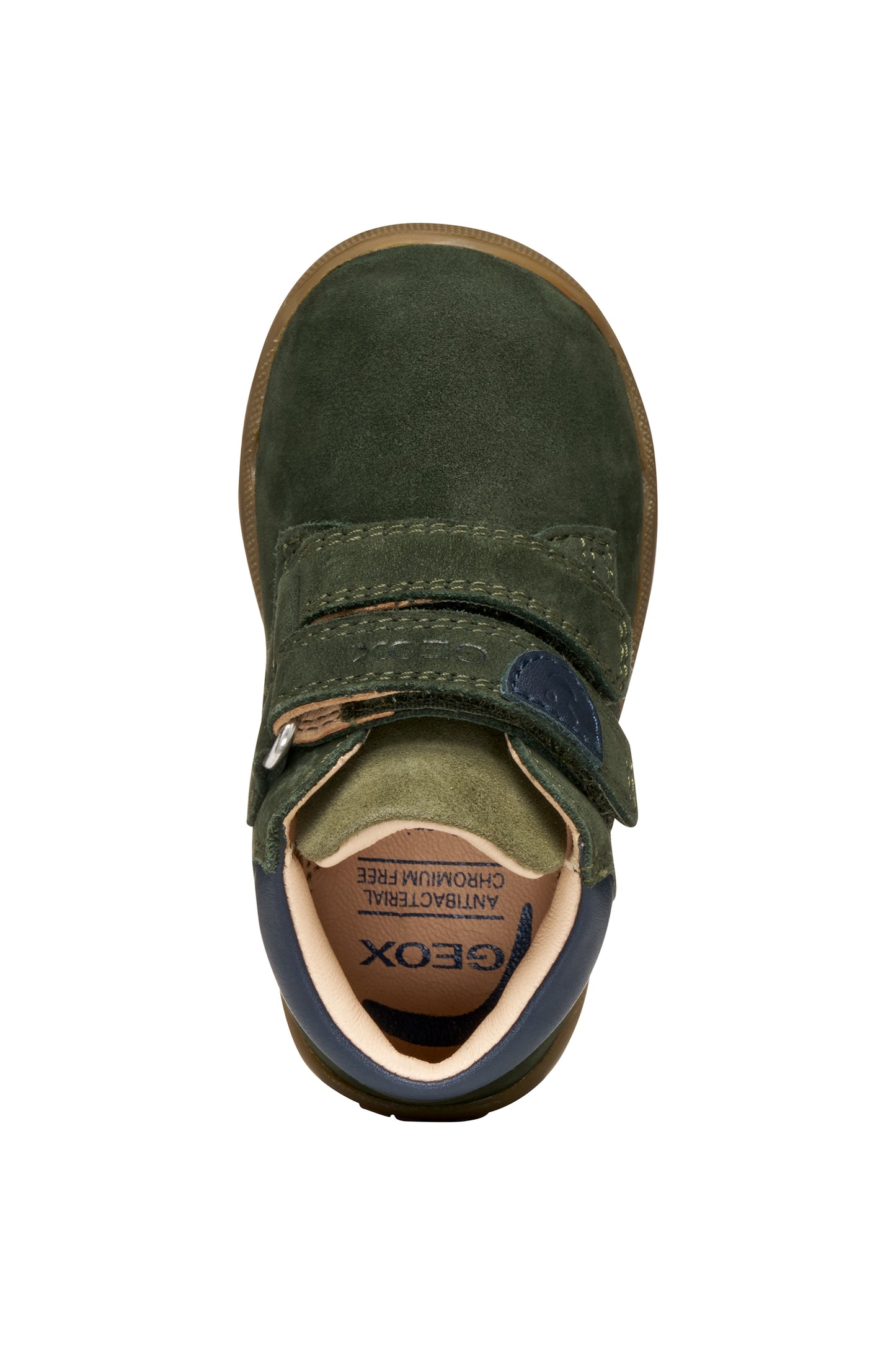 Baby Macchia Dark Green and Navy Nubuk First Shoe