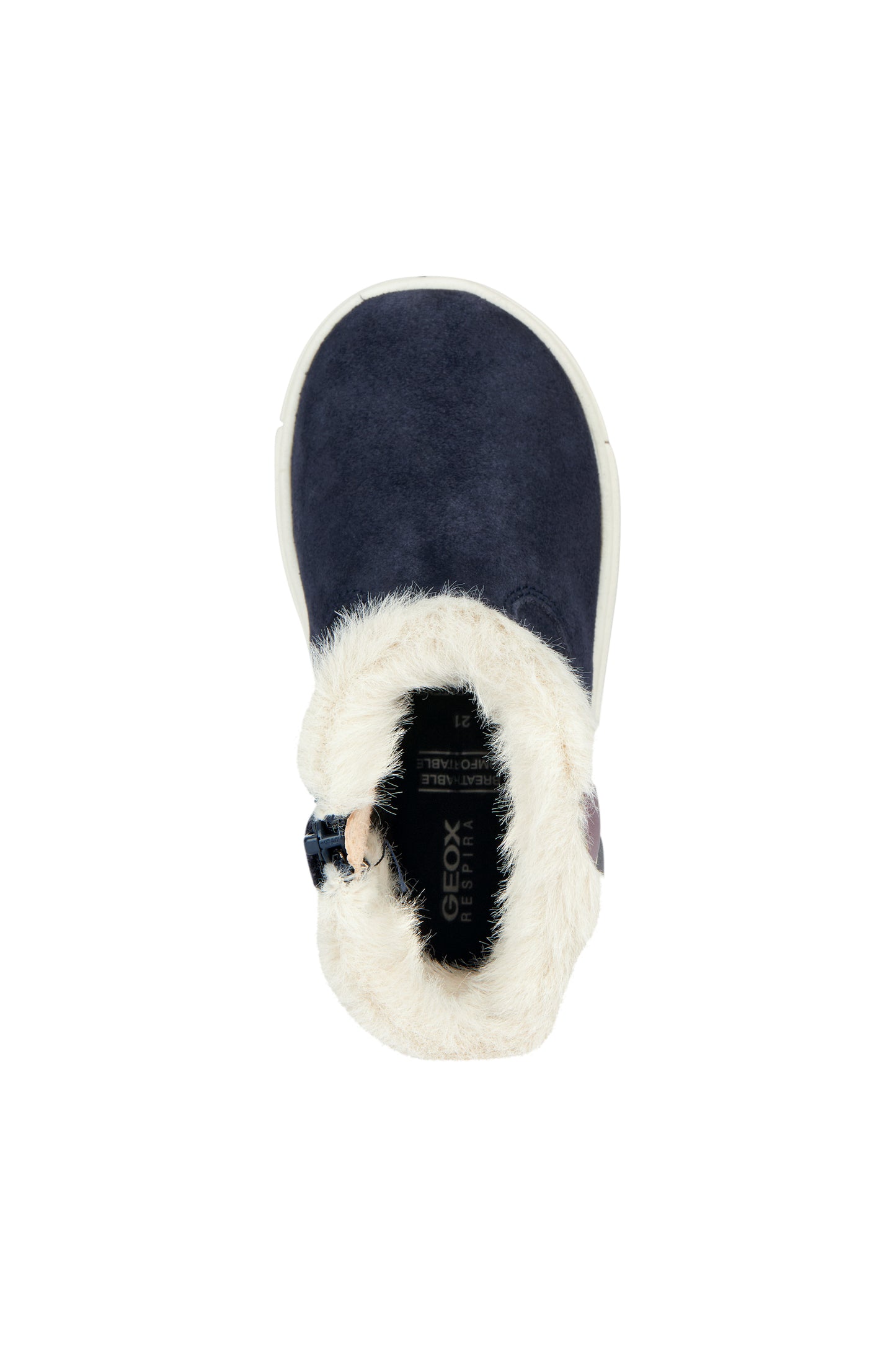 Trottola Baby Girl's Navy Pink Lined Suede Boot