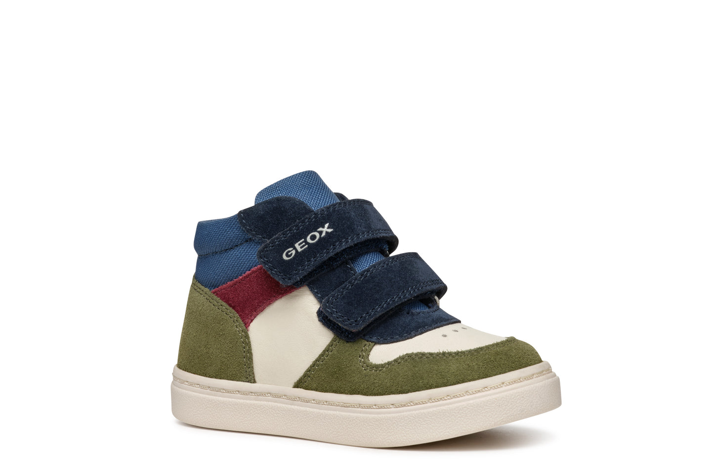 Baby Nashik Boy's Dark Green and Beige Suede and Nappa
