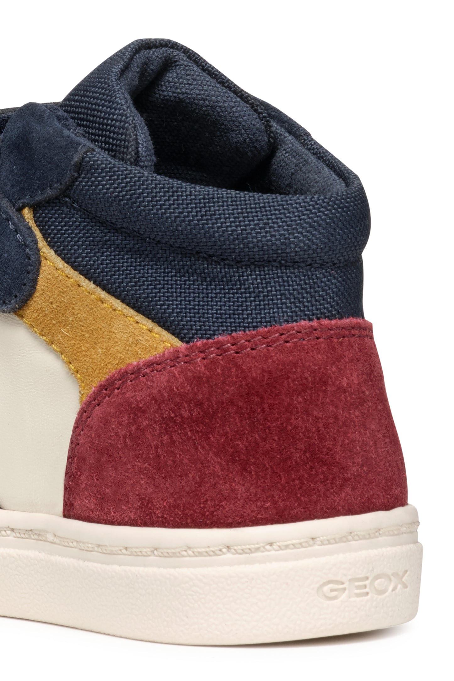 Nashik Toddler Boys Navy Light Beige Suede and Nappa Boot