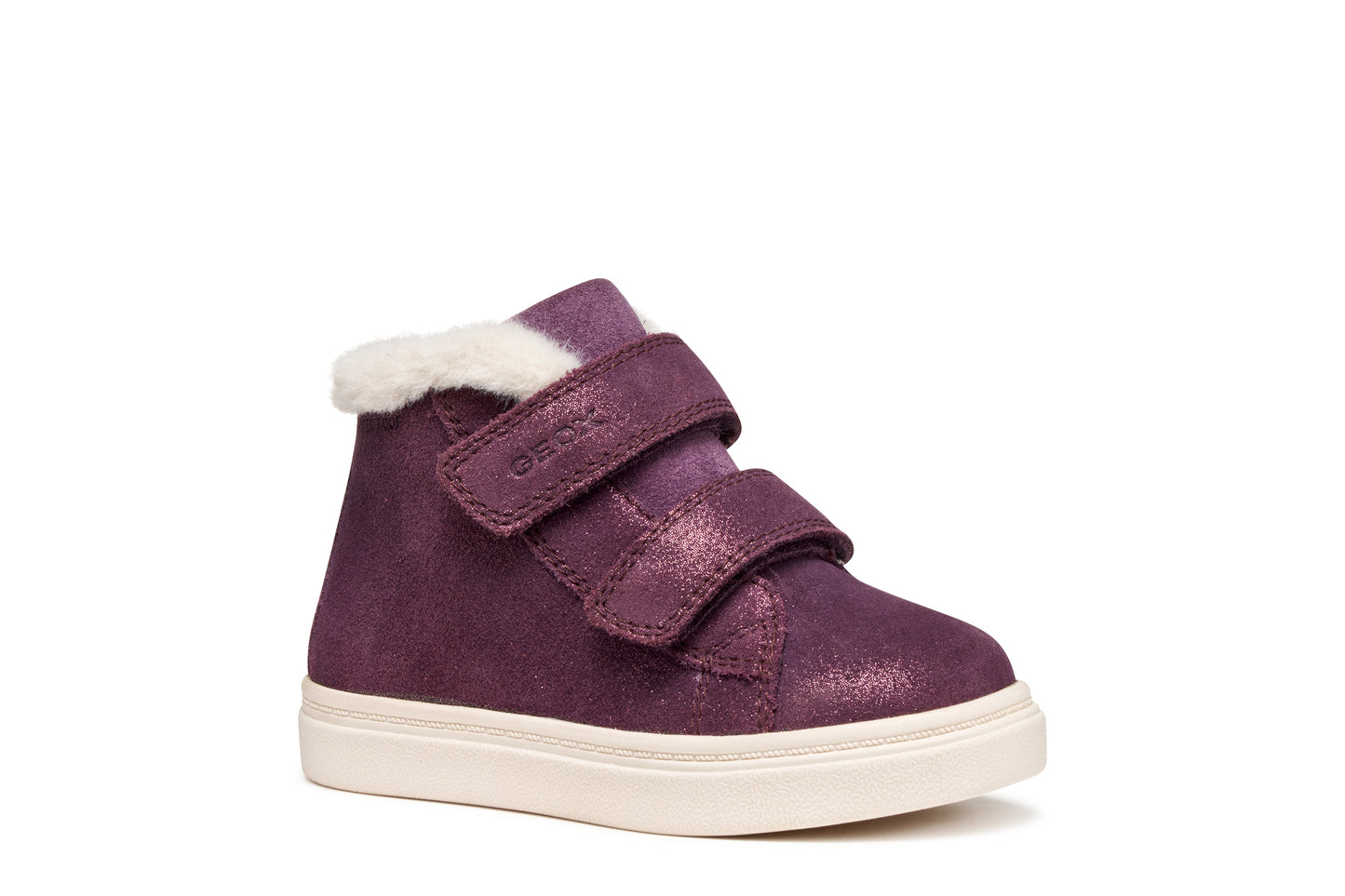 Nashik Toddler Girls Waterproof Violet Leather High Top Boot
