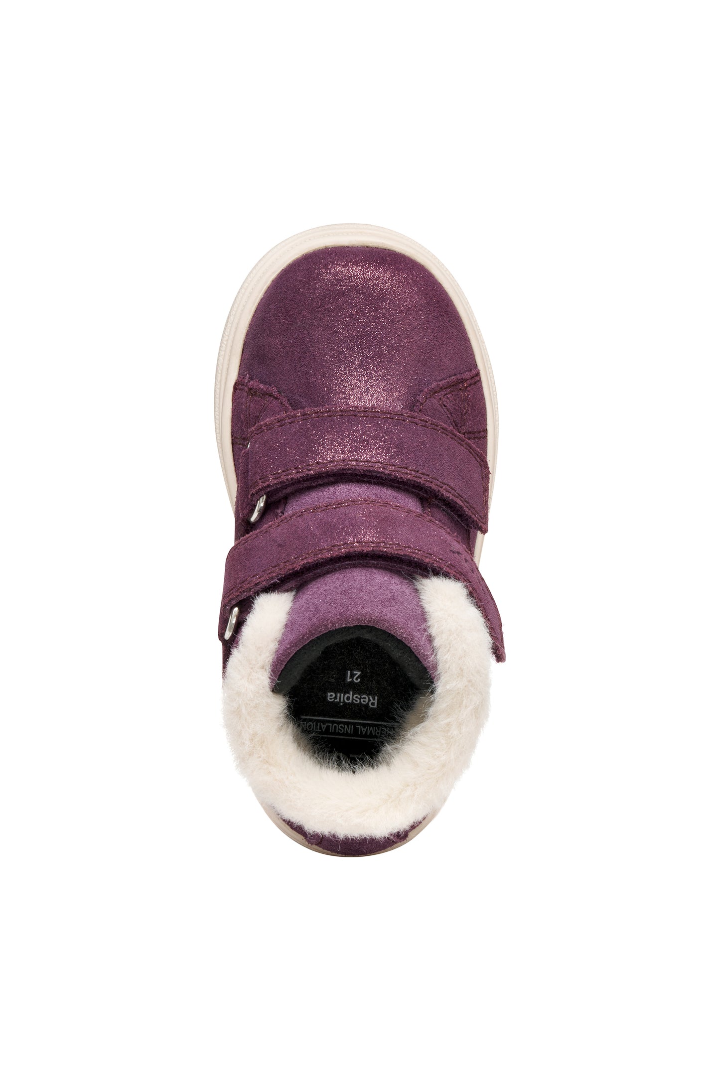 Nashik Toddler Girls Waterproof Violet Leather High Top Boot