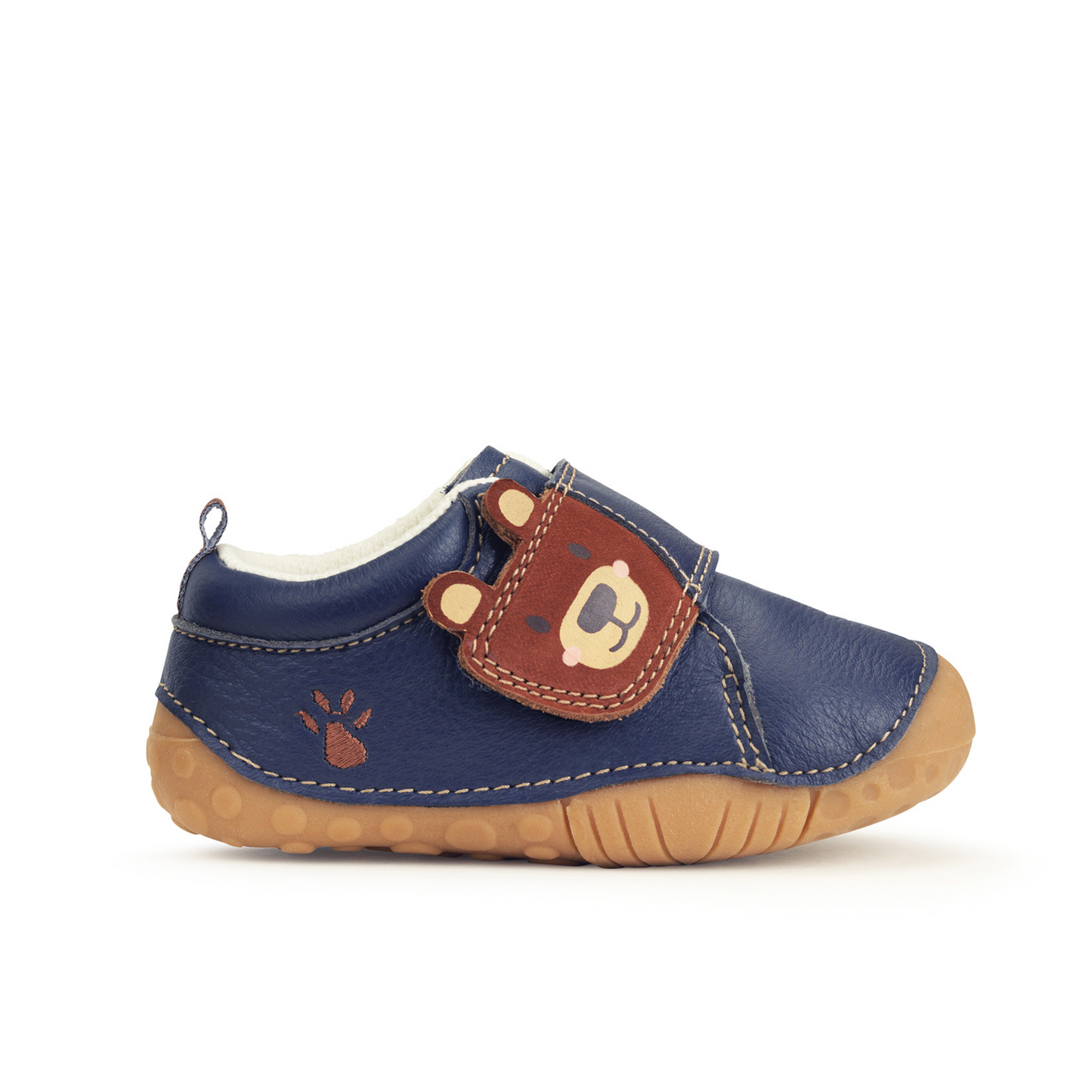 Bear Hug French Navy Leather Pre-walker Shoe